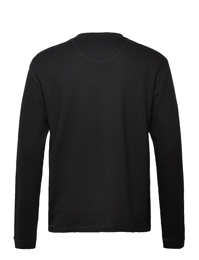 Craft - Layers Wool Waffle Rn M - langarmshirts - black - 1