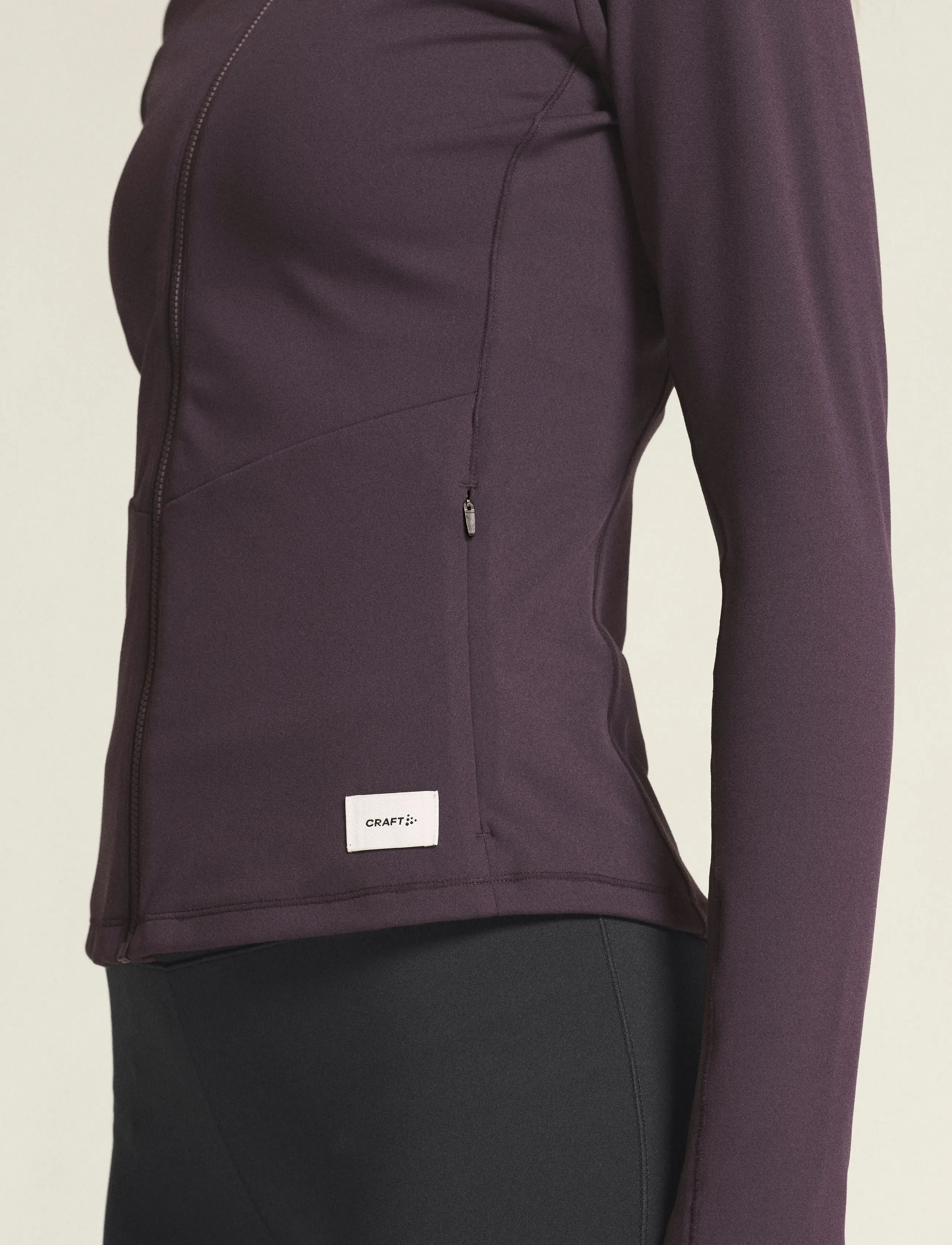 Craft - Collective Zip Sweater W - oberteile - dk plum - 4