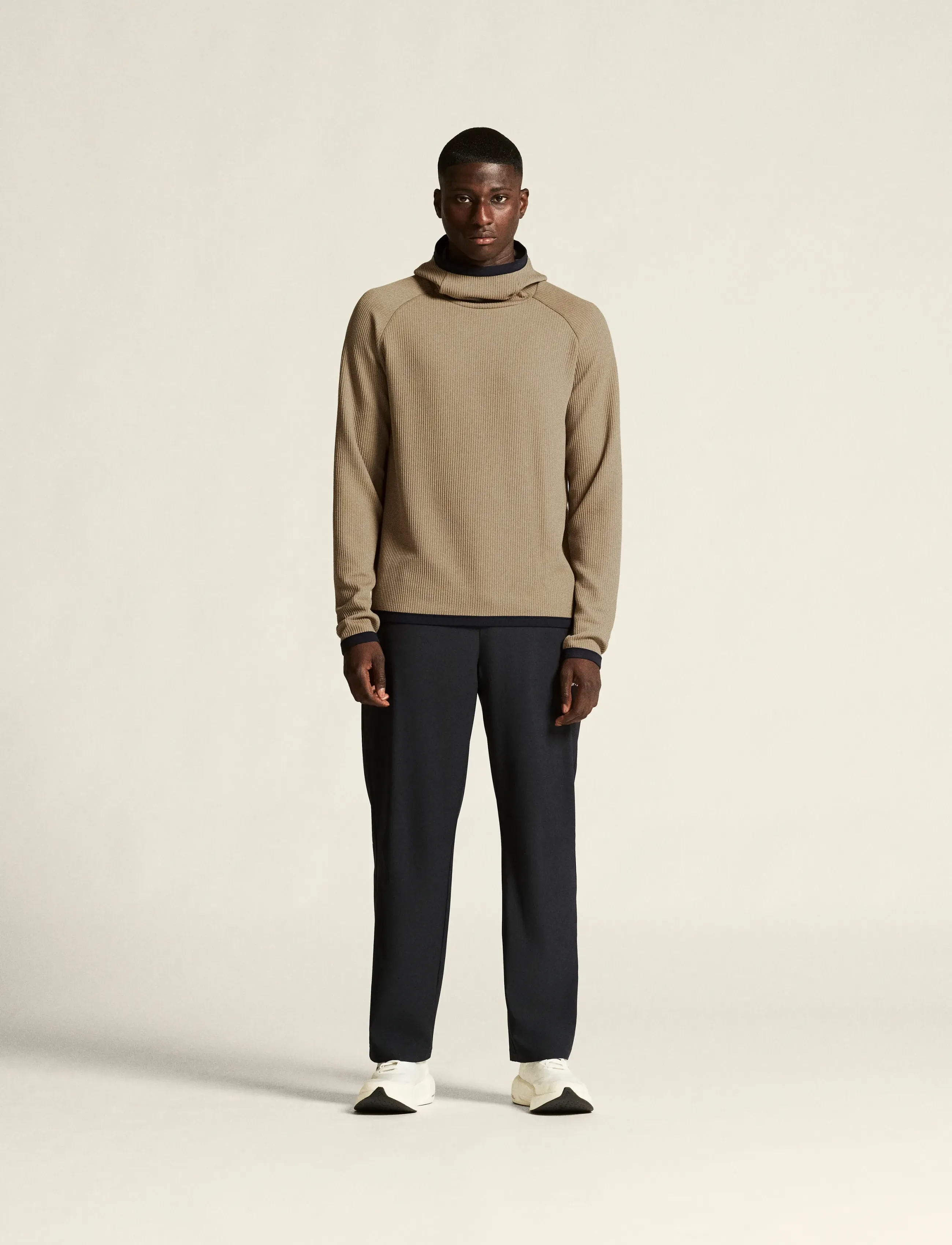 Craft Grid Hood M - Sweatshirts - TAUPE / beige