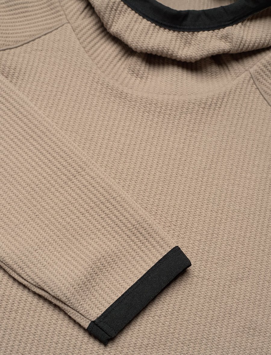Craft - Grid Hood M - kapuutsiga dressipluusid - taupe - 4