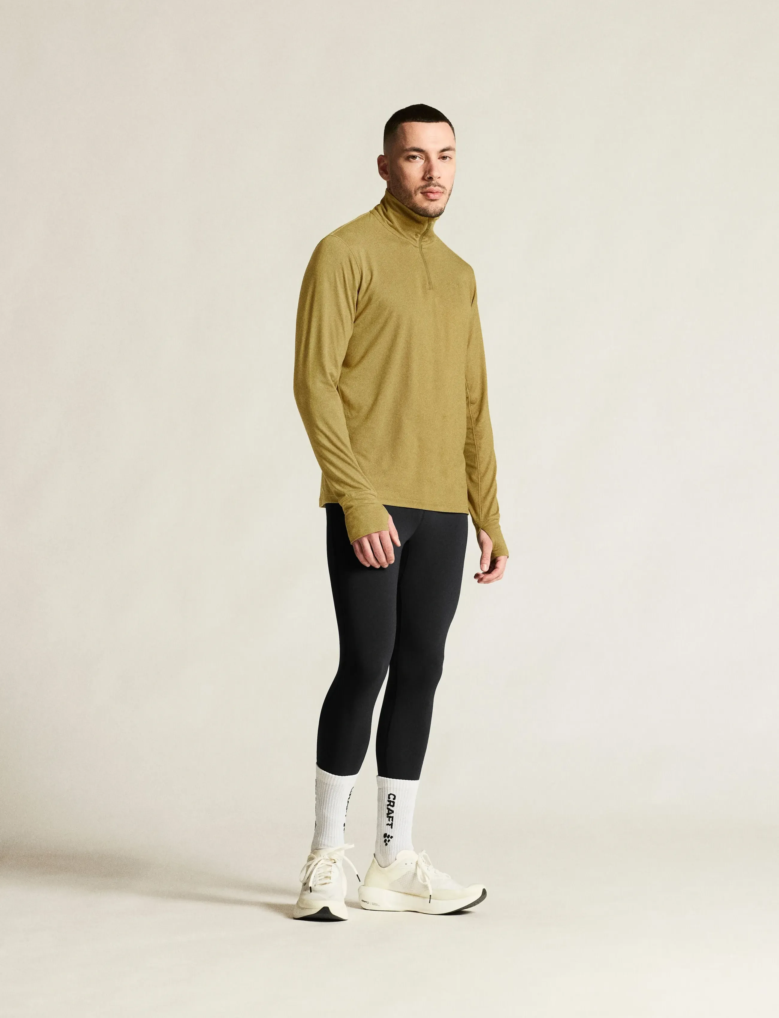 Craft Flow Hz Ls M, Sport Fleeces & Midlayers, Khakigrün - Männerswear