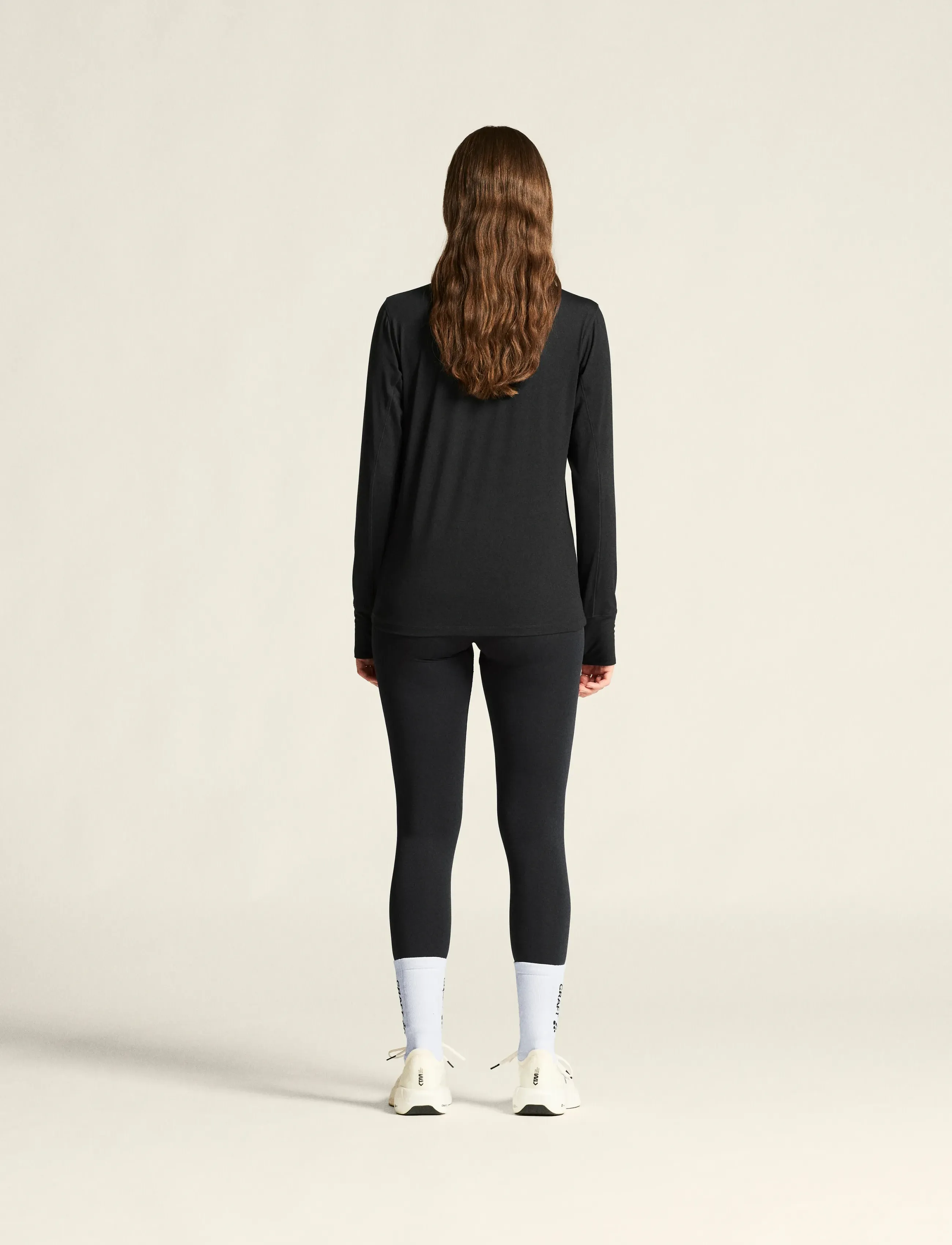 Craft - FLOW HZ LS W - alussärgid - black melange - 3