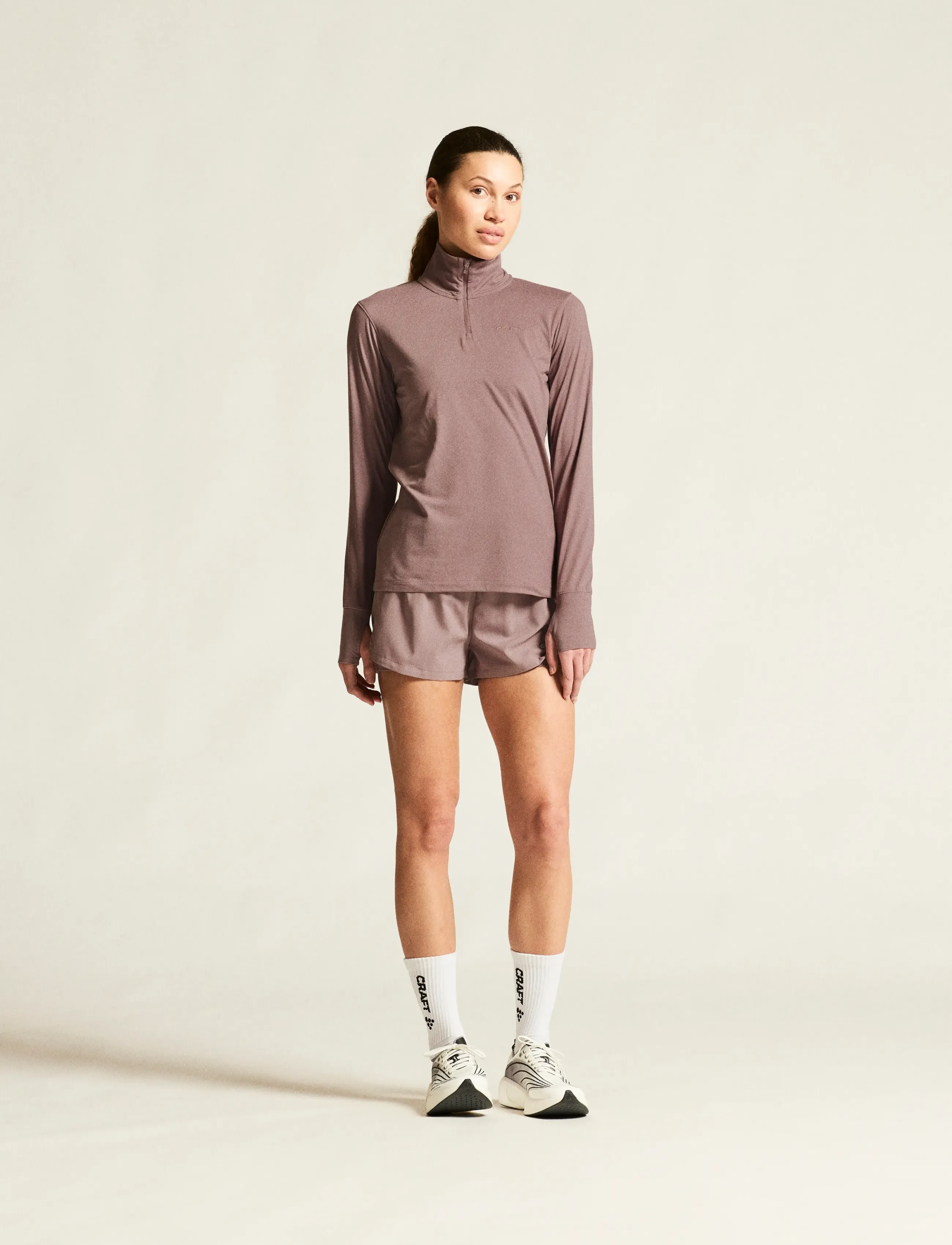 Craft Flow Hz Ls W, XS, Pink, Sport Base Layers > Sport Base Layer Overdele, Dame