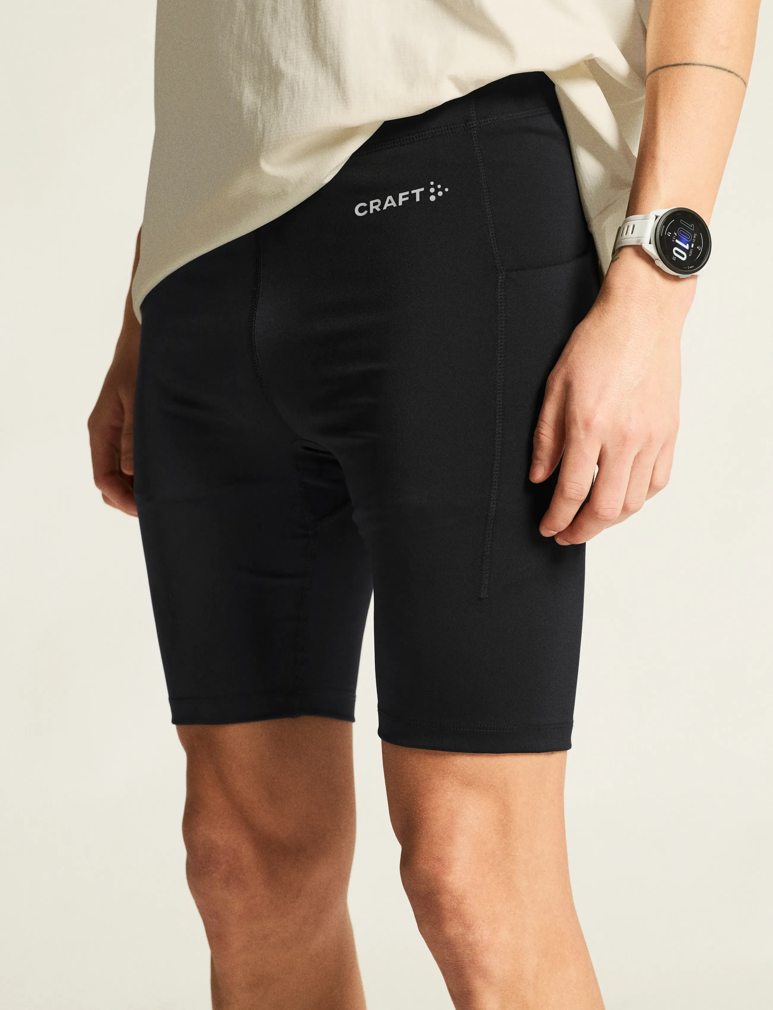 Craft - ESSENCE SHORT TIGHTS 3 M - løbetights - black - 3