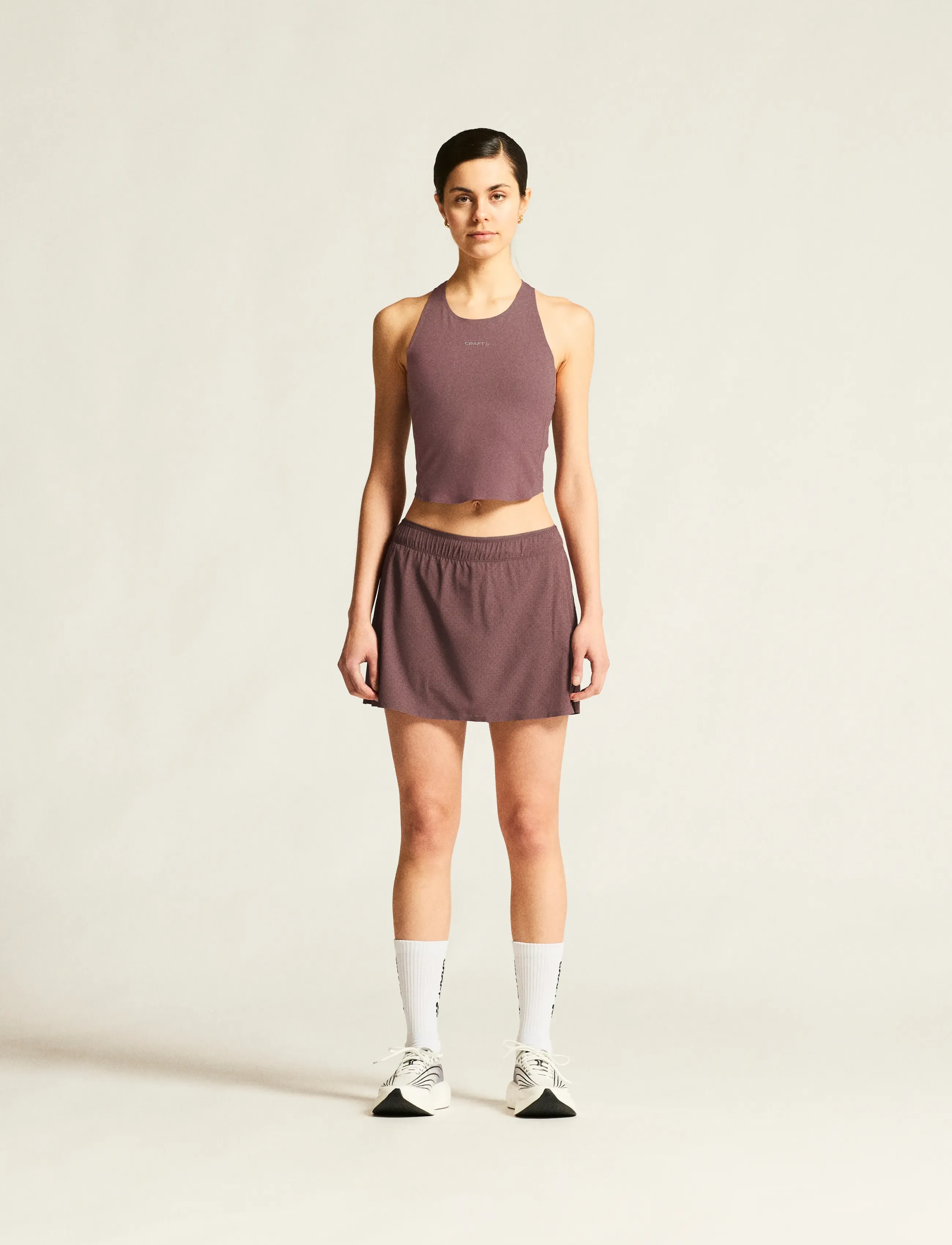 Craft Hypervent Cropped Pocket Singlet W - Tanktops - FLINT / purple