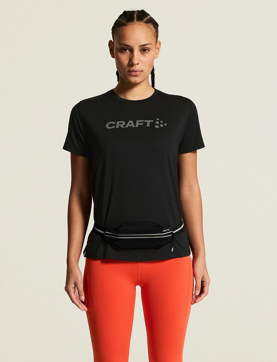 Craft - ESSENCE LOGO TEE 2 W - t-shirts - black - 0