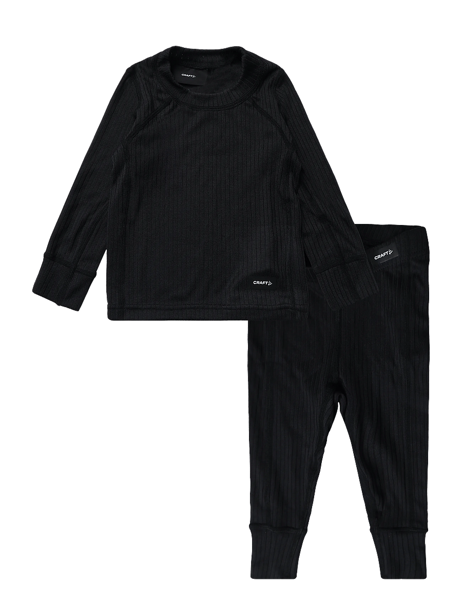 Craft - BASELAYER SET 2 JR - underställsset - black - 0