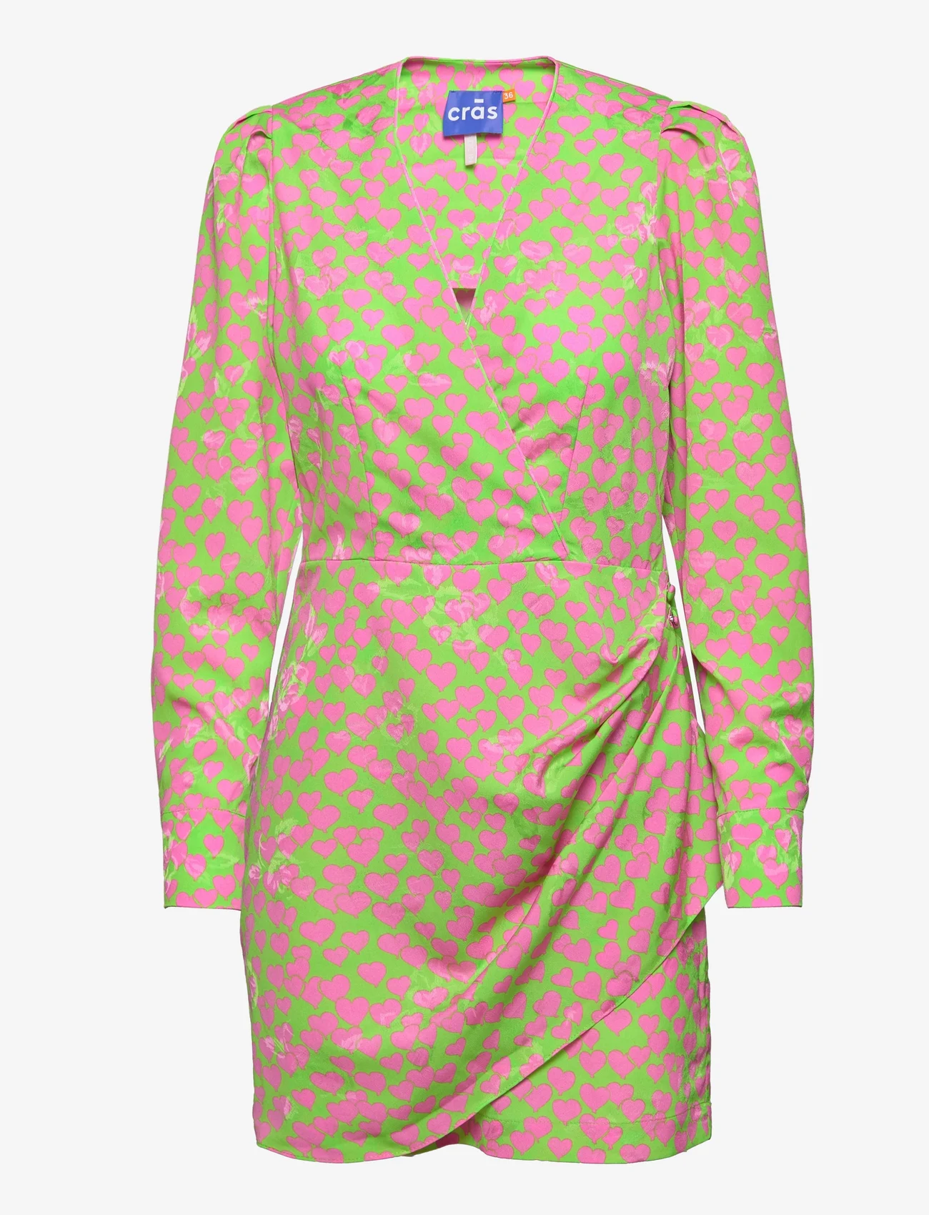 Cras - Yvonnecras Dress - feestelijke kleding voor outlet-prijzen - heartsbeats green - 0