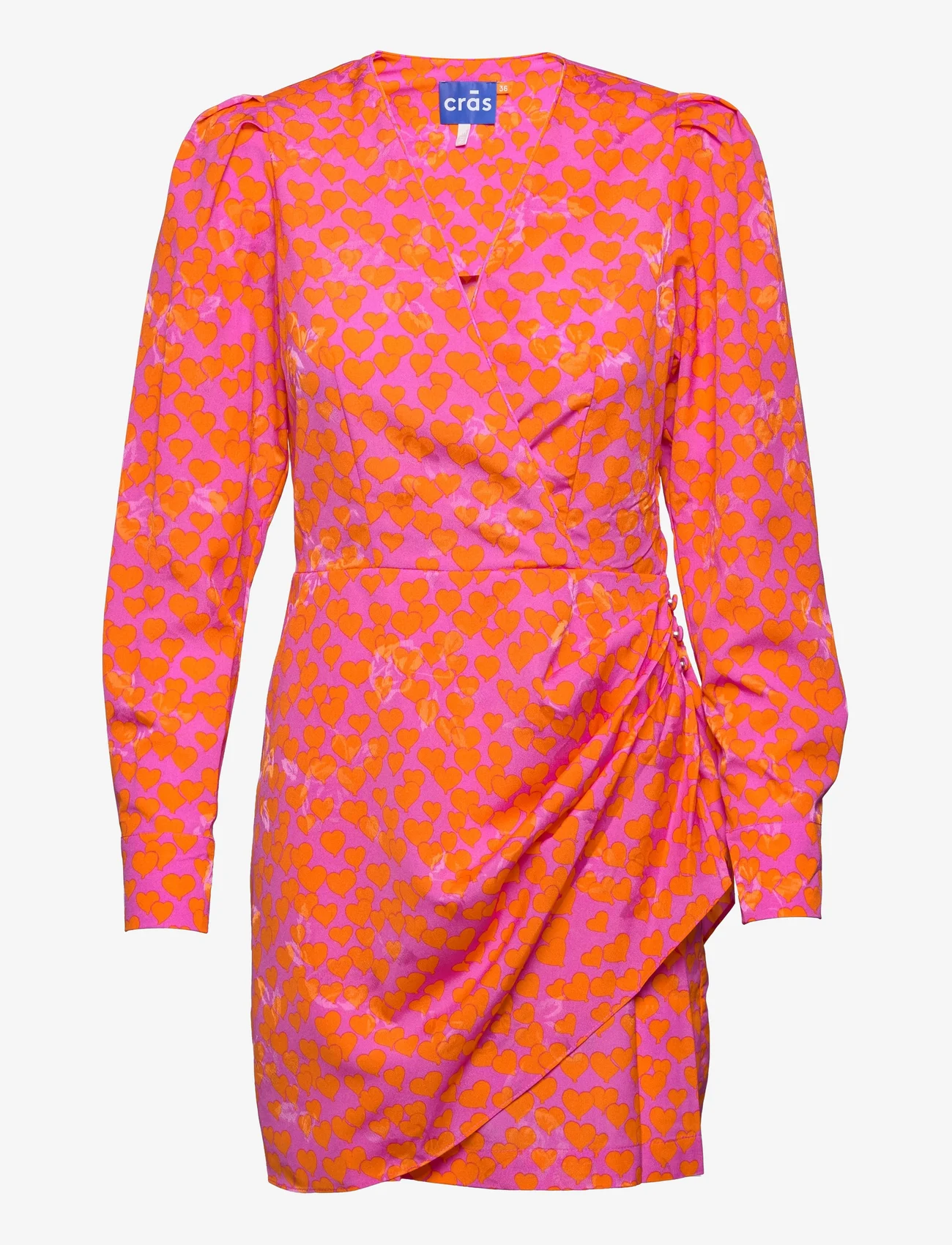 Cras - Yvonnecras Dress - wrap dresses - heartsbeats pink - 0