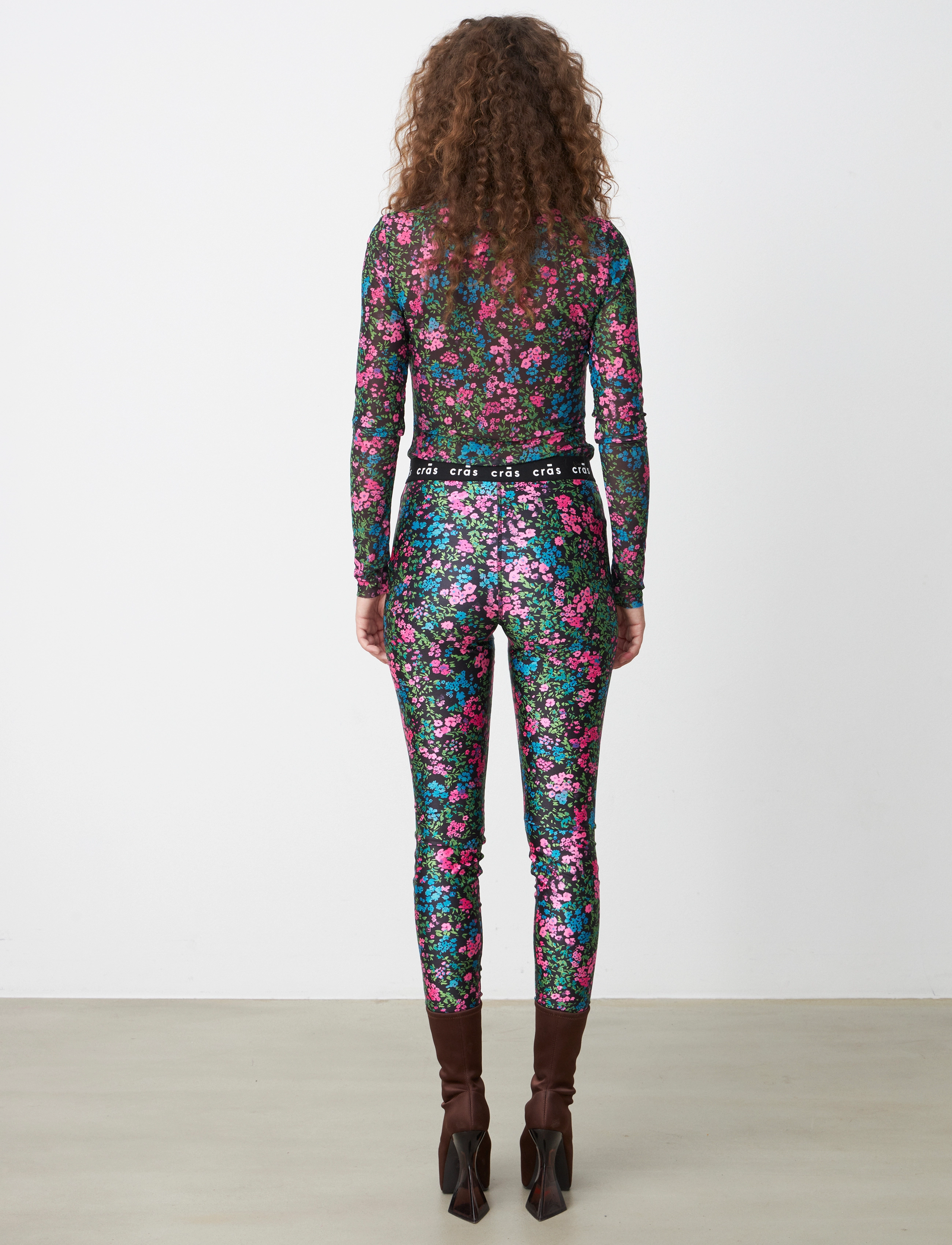crās - Katecras Legging - leggings - black meadow - 3