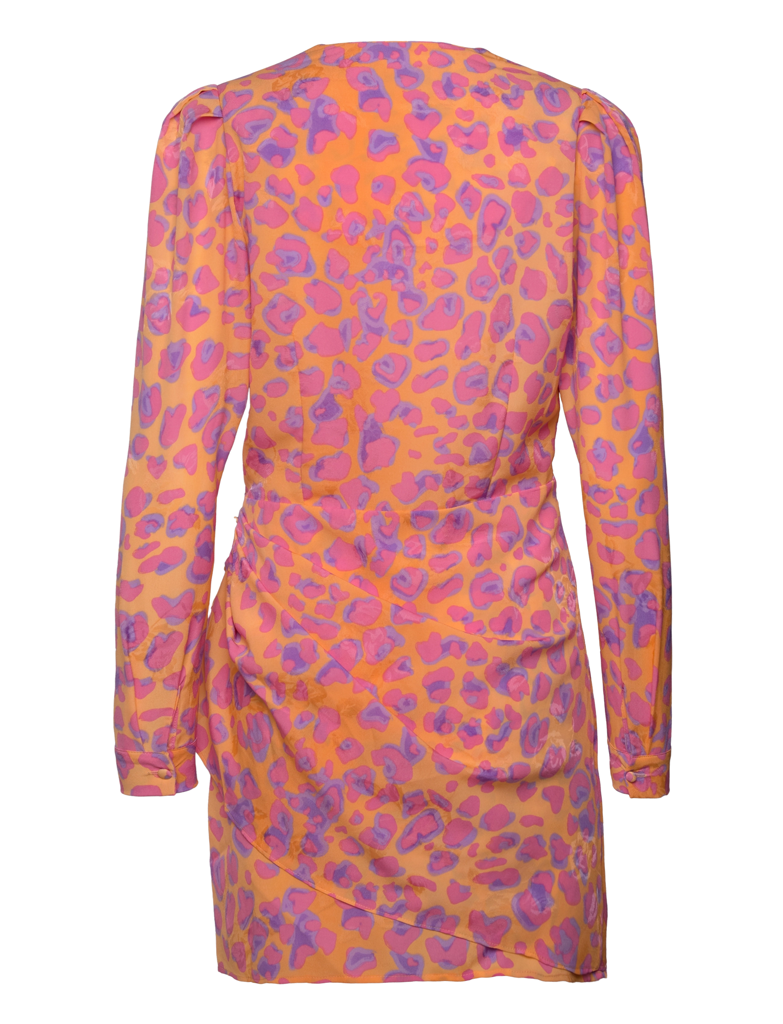 crās - Yvonnecras Dress - slå-om-kjoler - leo orange - 1