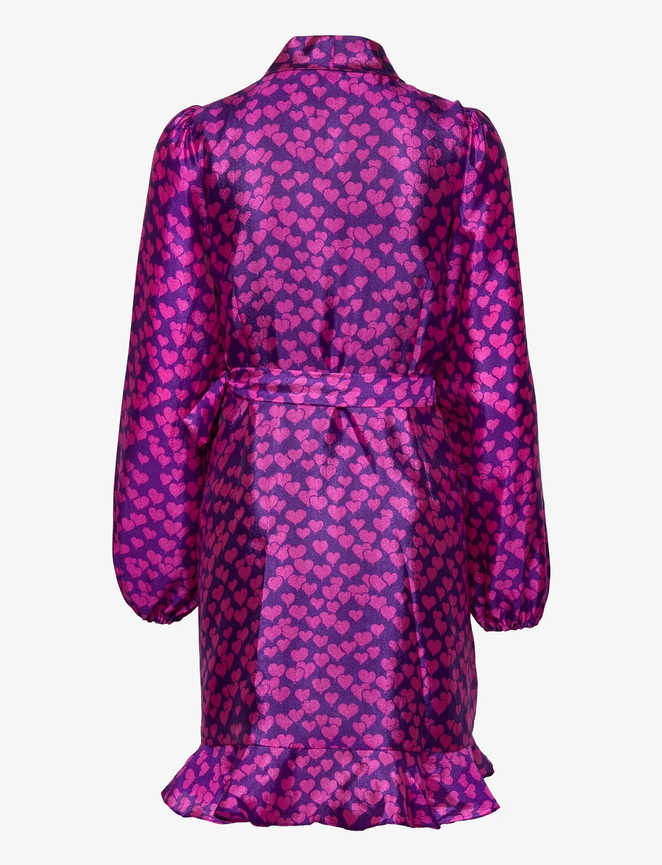 Cras - Lindacras Dress - omlottklänningar - heartbeats purple - 1