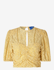 Cras - Vanessacras Blouse - short-sleeved blouses - sunlight - 0