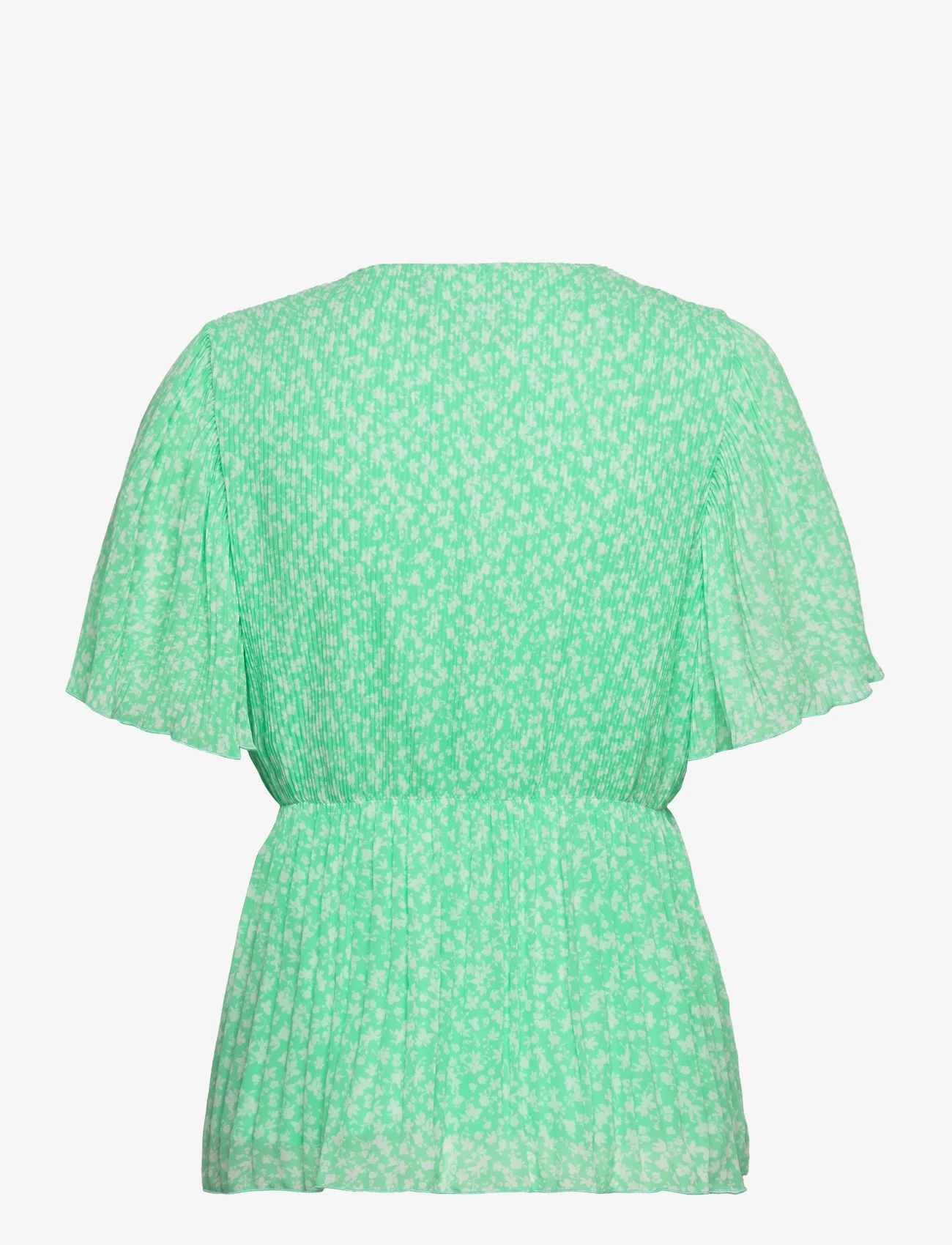 Cras - Bonniecras Blouse - short-sleeved blouses - flora mint - 1