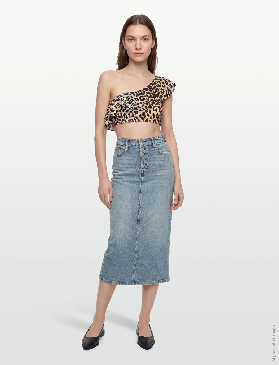 crās - Agnescras Bikini Top - bandeau-bikini-oberteile - urban leo - 0
