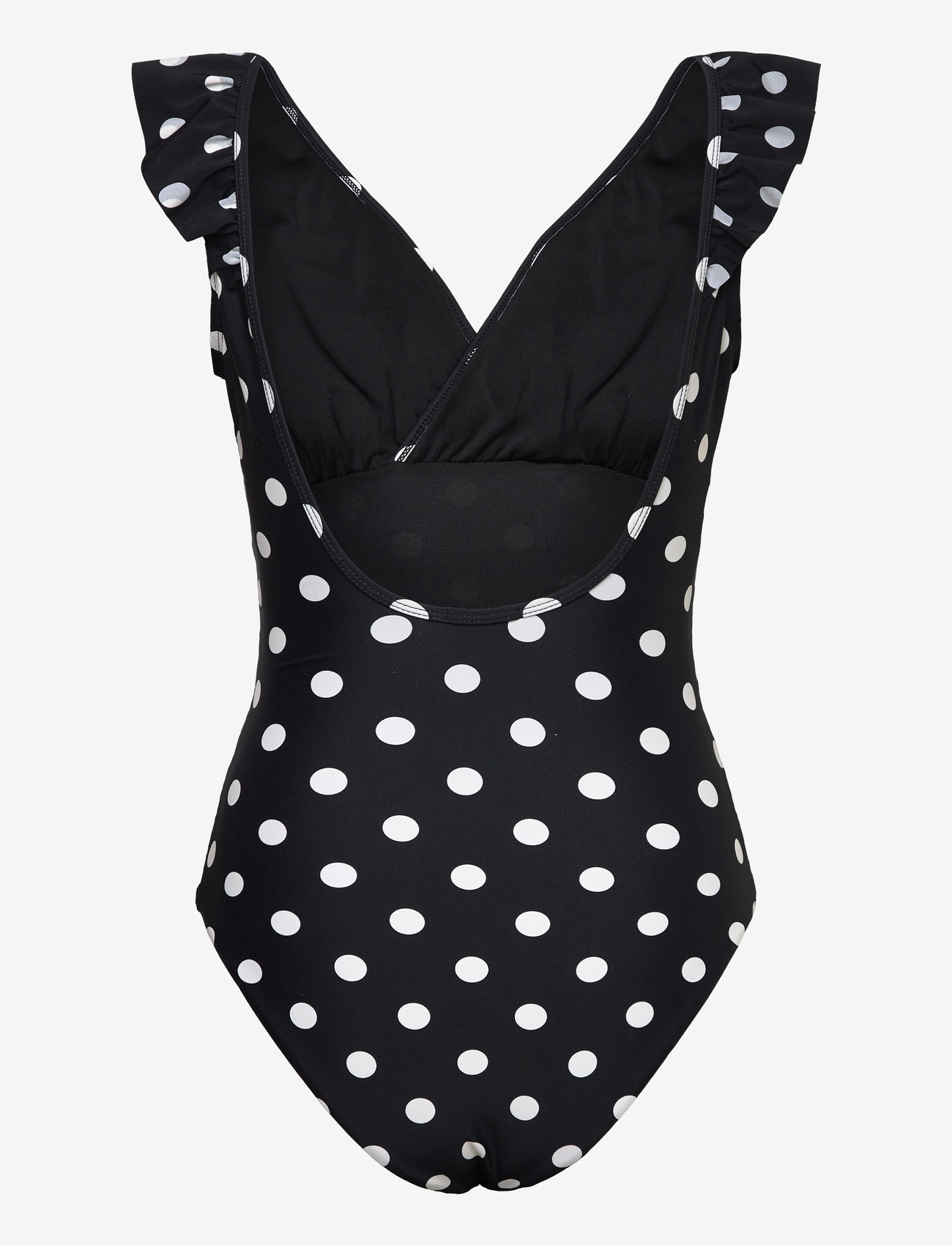 crās - Agnescras Swimsuit - badedragter - black white dot - 1