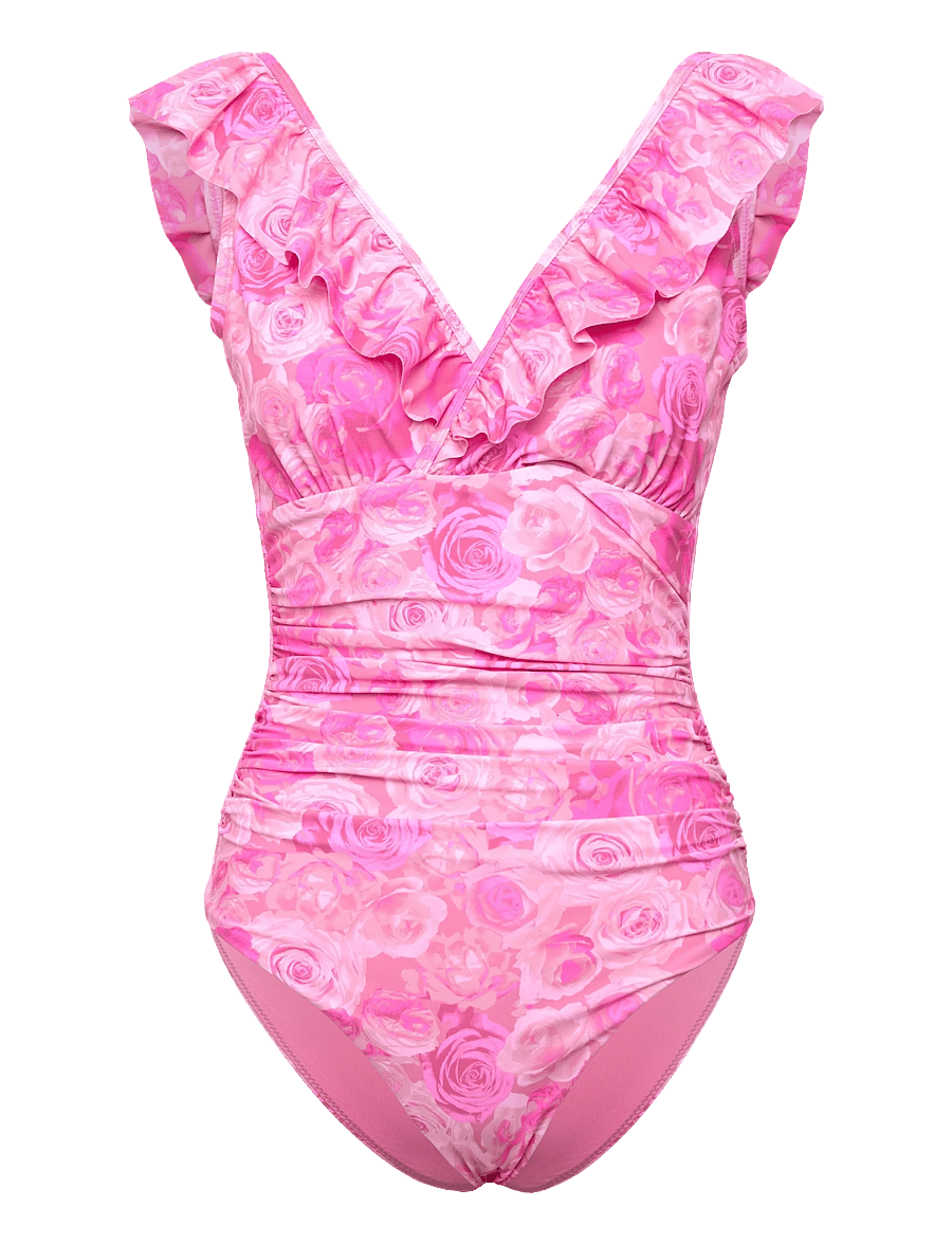 crās - Agnescras Swimsuit - trikood - pink rosegarden - 0