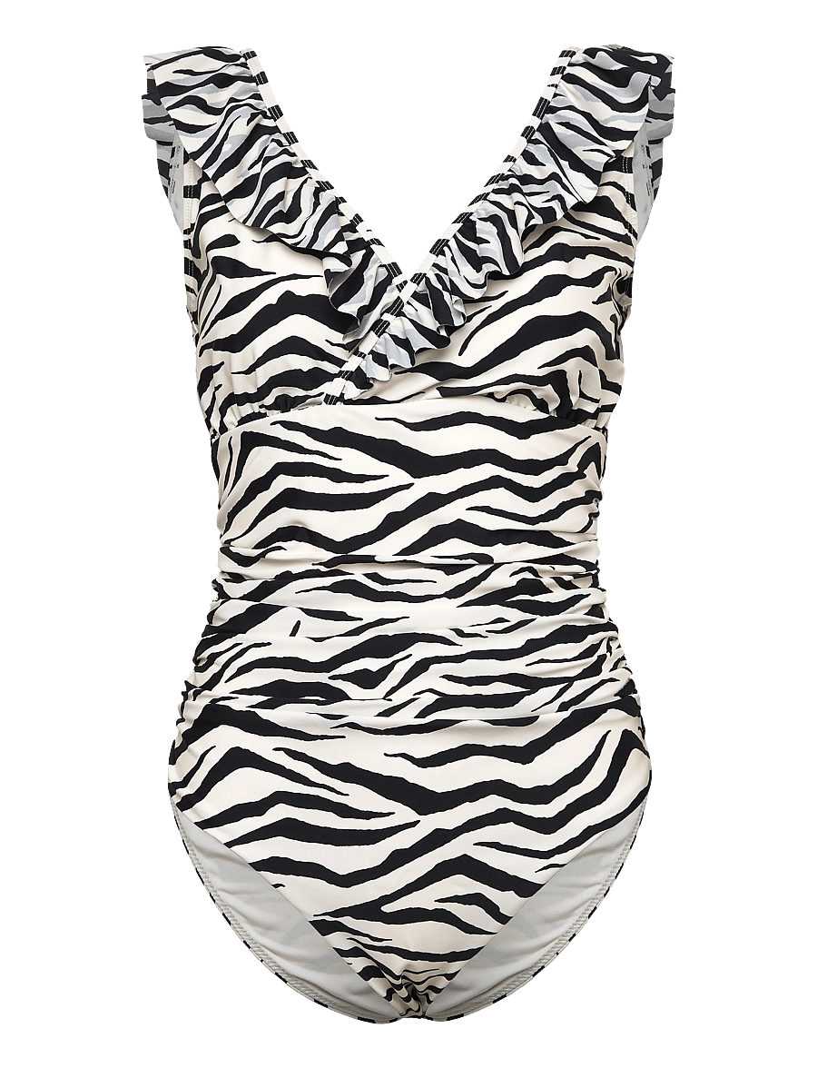 crās - Agnescras Swimsuit - uimapuvut - zebra - 0
