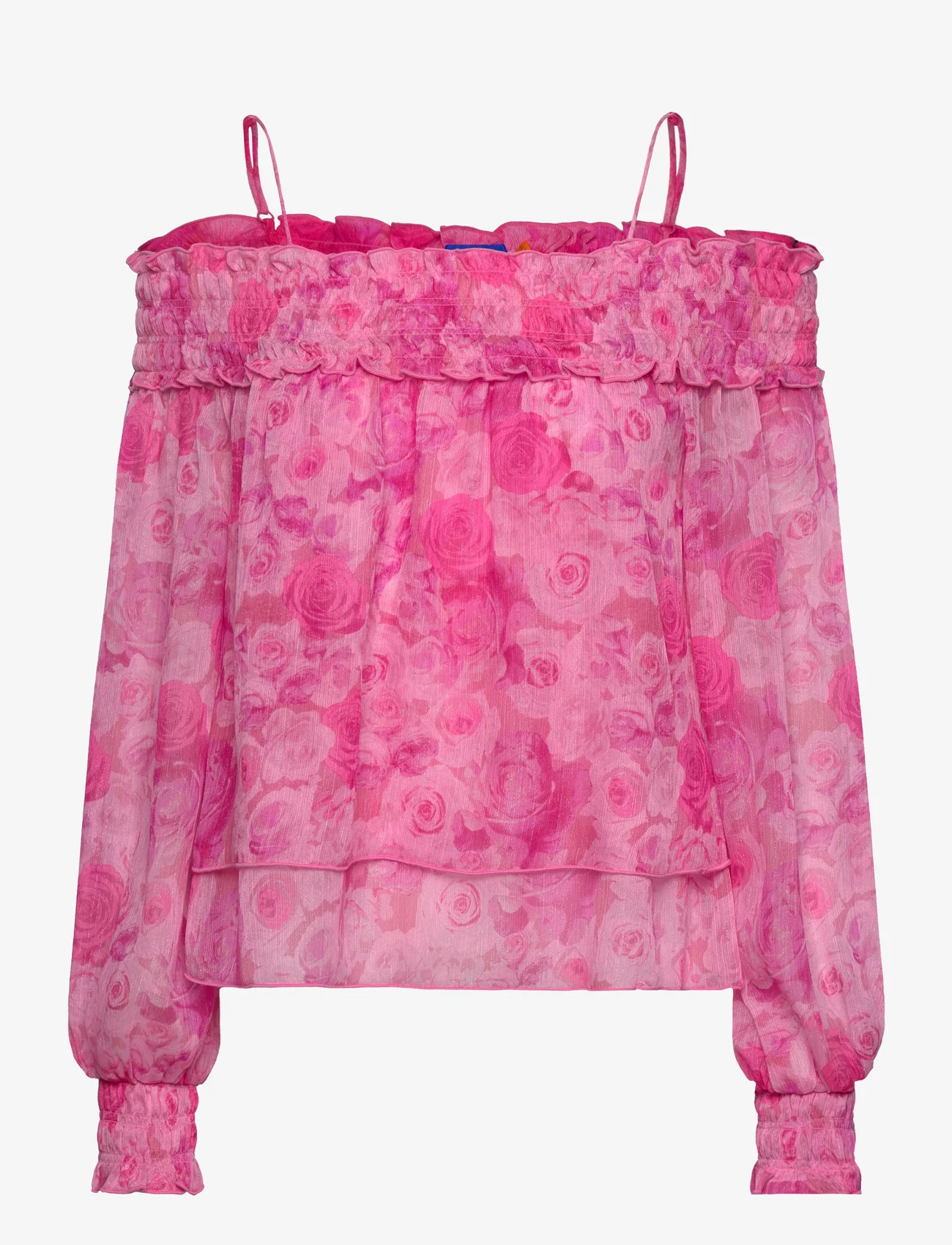 Cras - Sierracras Blouse - long-sleeved blouses - pink rosegarden - 0