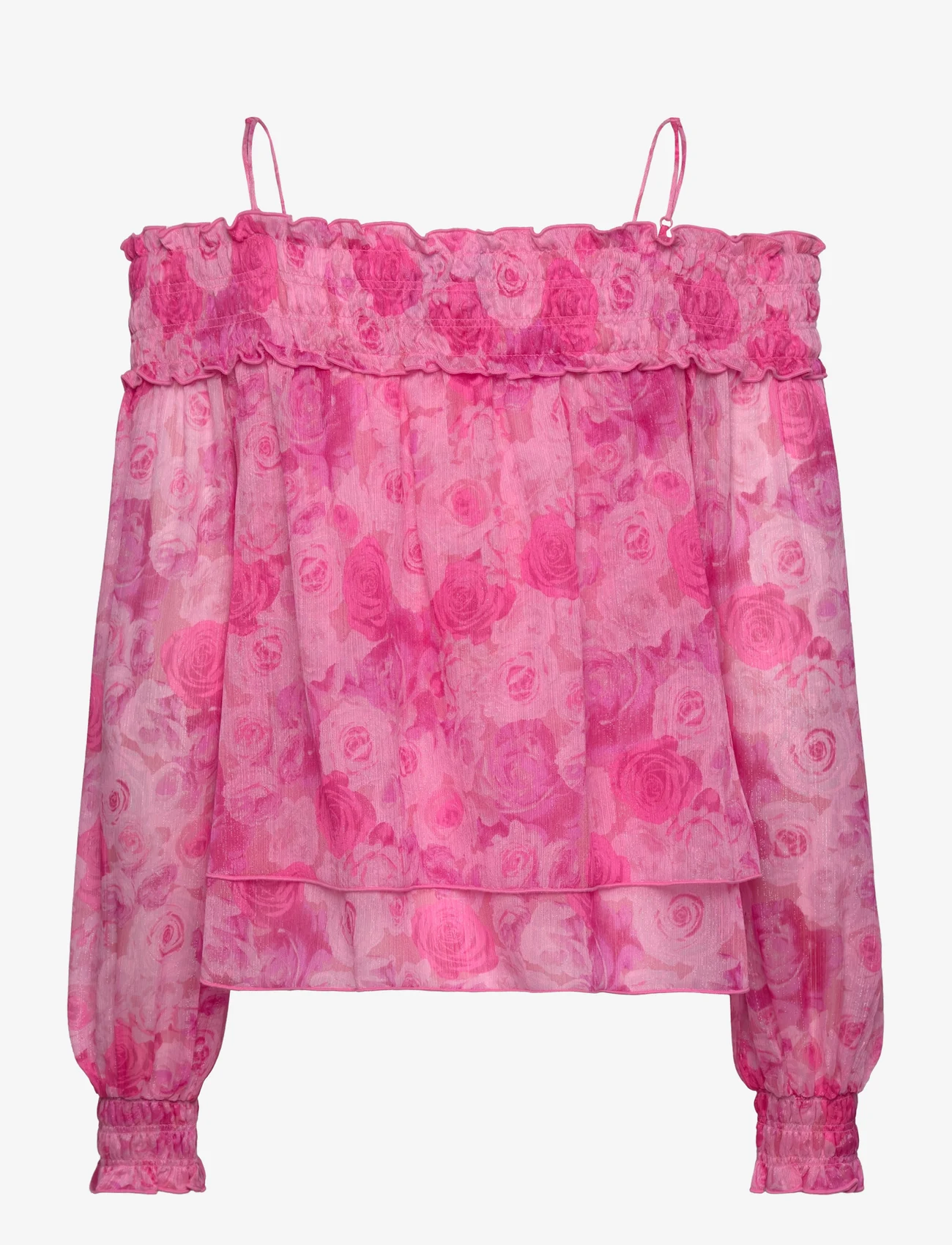 Cras - Sierracras Blouse - long-sleeved blouses - pink rosegarden - 1