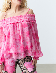 Cras - Sierracras Blouse - long-sleeved blouses - pink rosegarden - 4