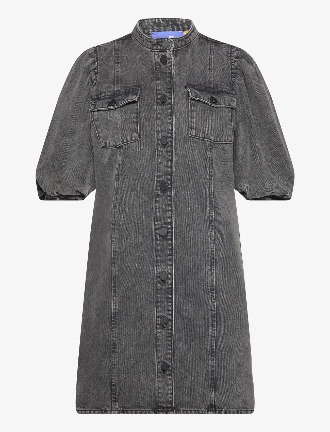 Cras - Anniecras Dress Denim - džinsa kleitas - grey/black - 0