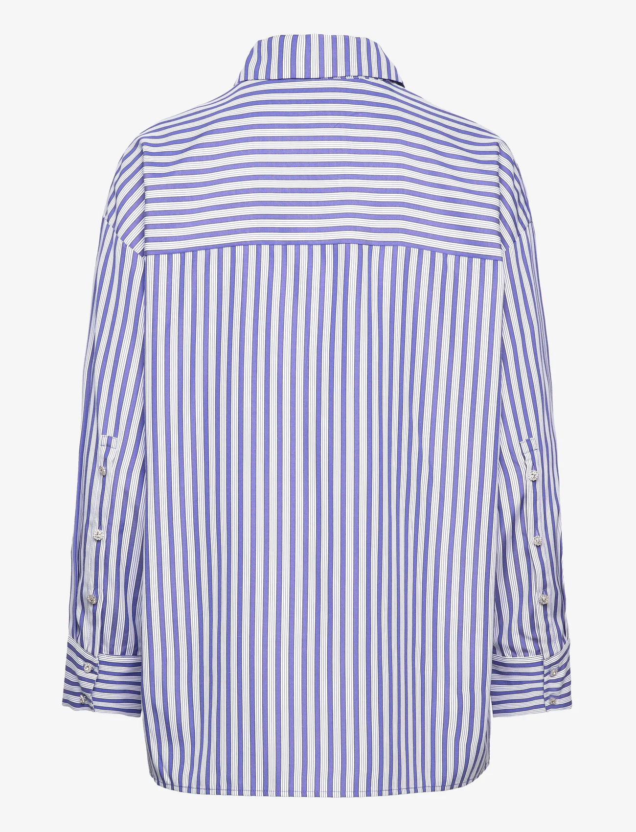 Cras - Daycras Shirt - langærmede skjorter - dark blue stripe - 1