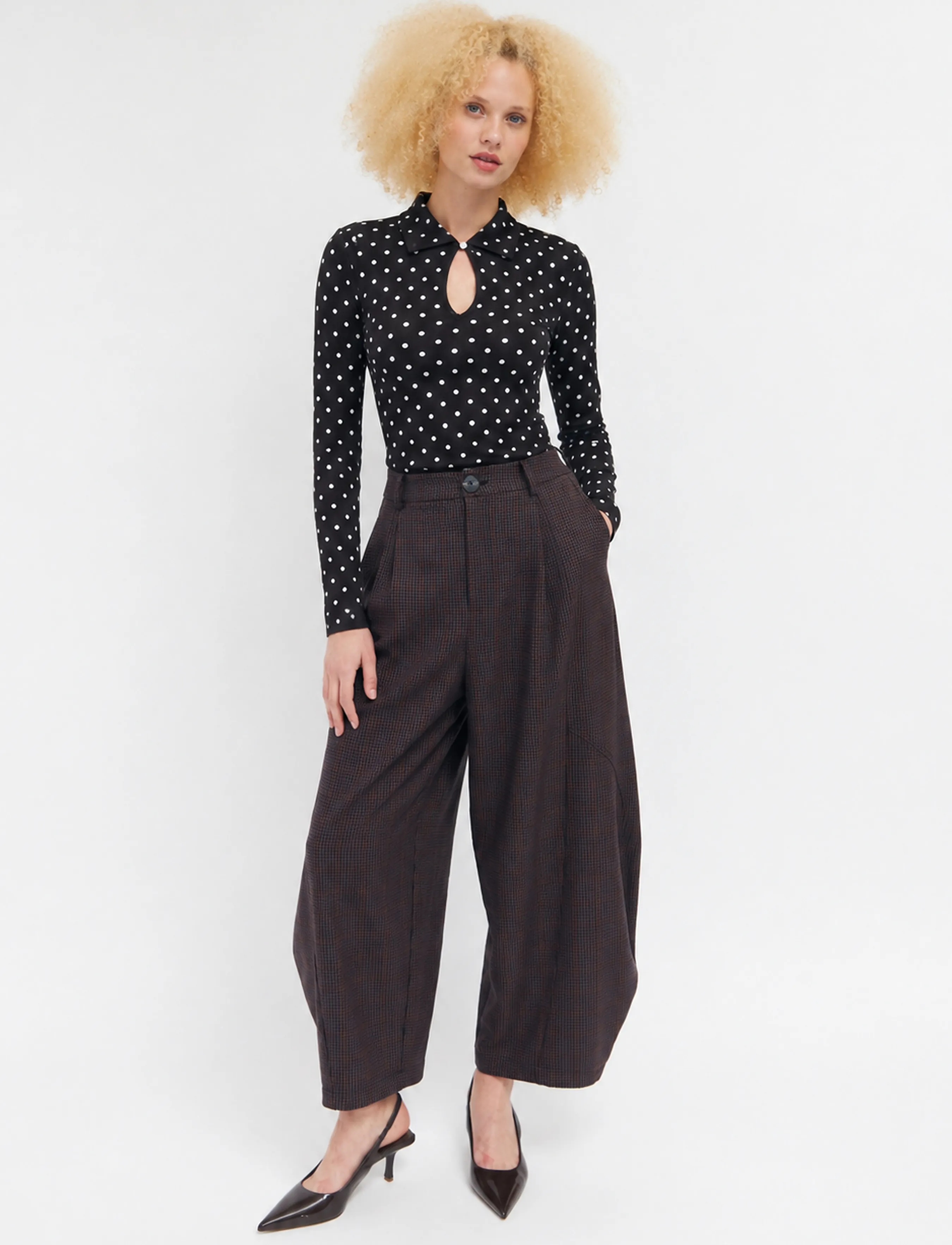 crās - Elinecras Blouse - pikkade varrukatega pluusid - black dot - 5