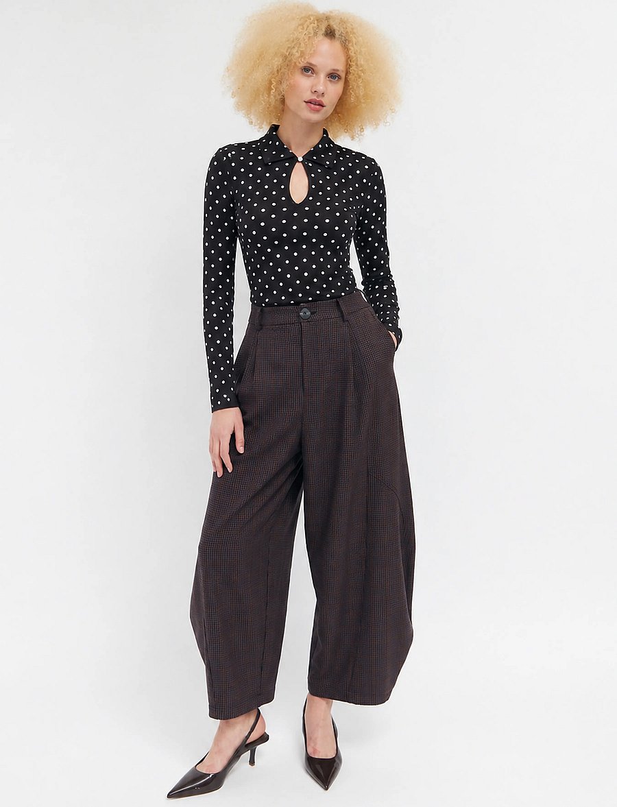 crās - Elinecras Blouse - pikkade varrukatega pluusid - black dot - 5