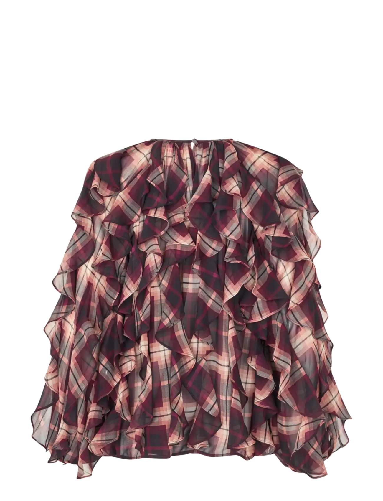 crās - Ryacras Blouse - long sleeved blouses - bordeaux check - 2