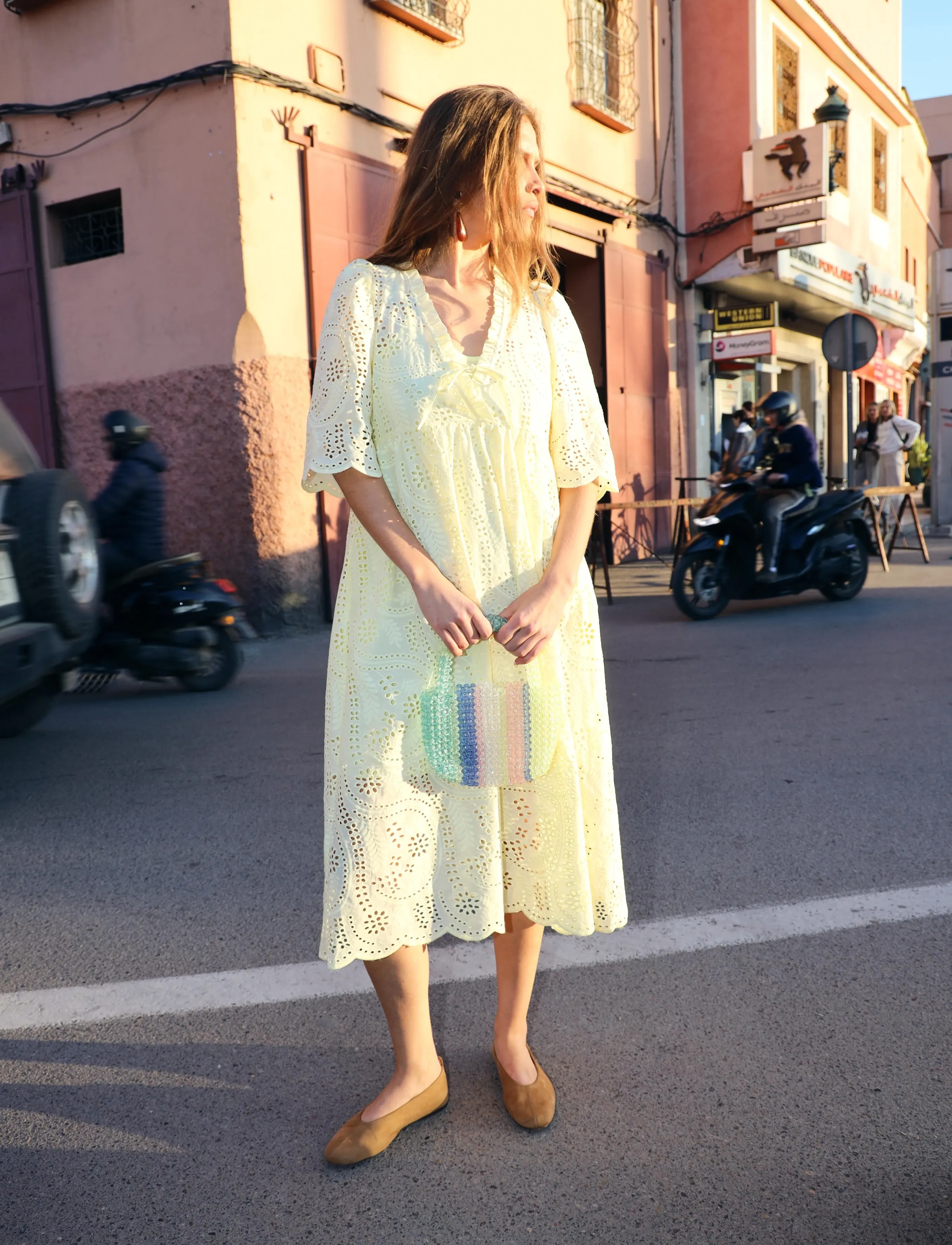 crās Breezecras Dress, 40, Yellow, Kjoler > Knælange Og Midi, Dame