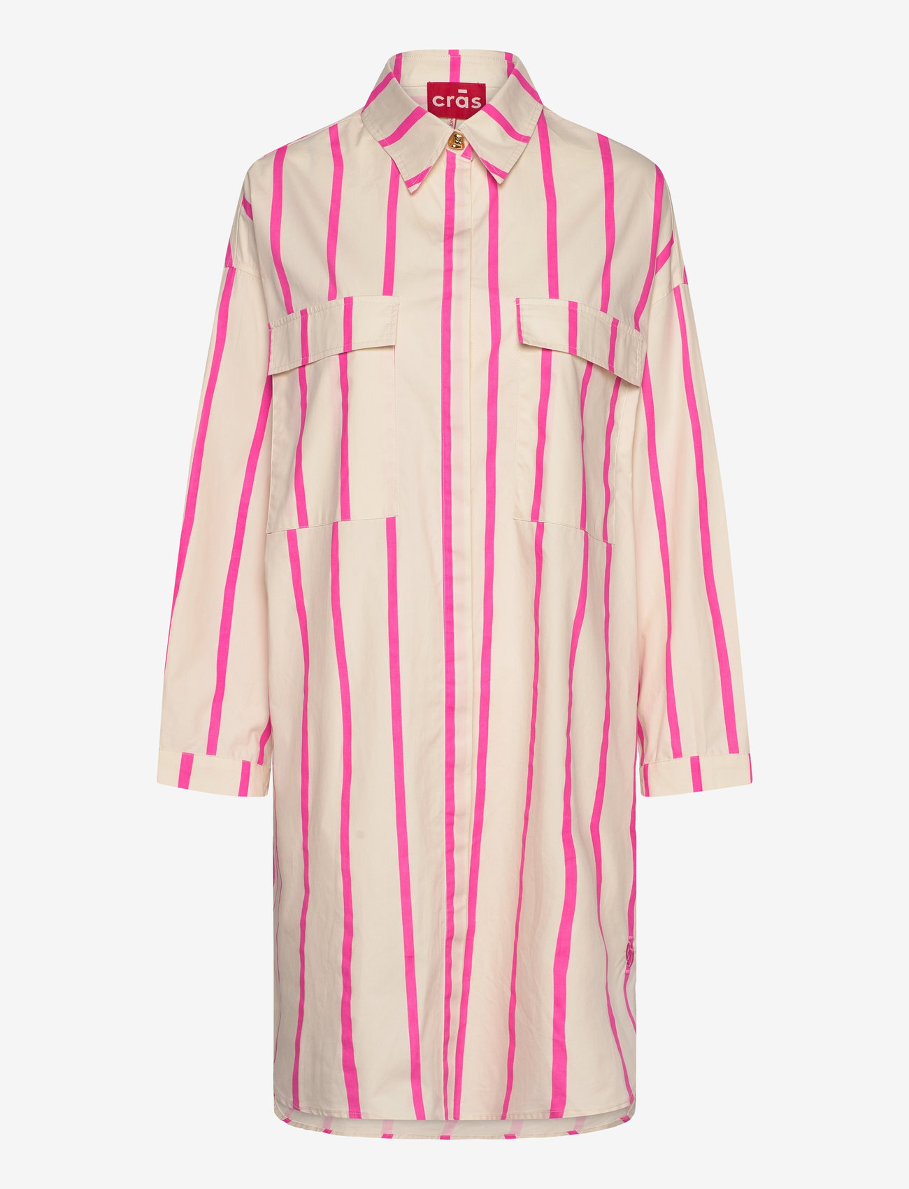 crās - Flaxcras Shirt - pink stripe - 0