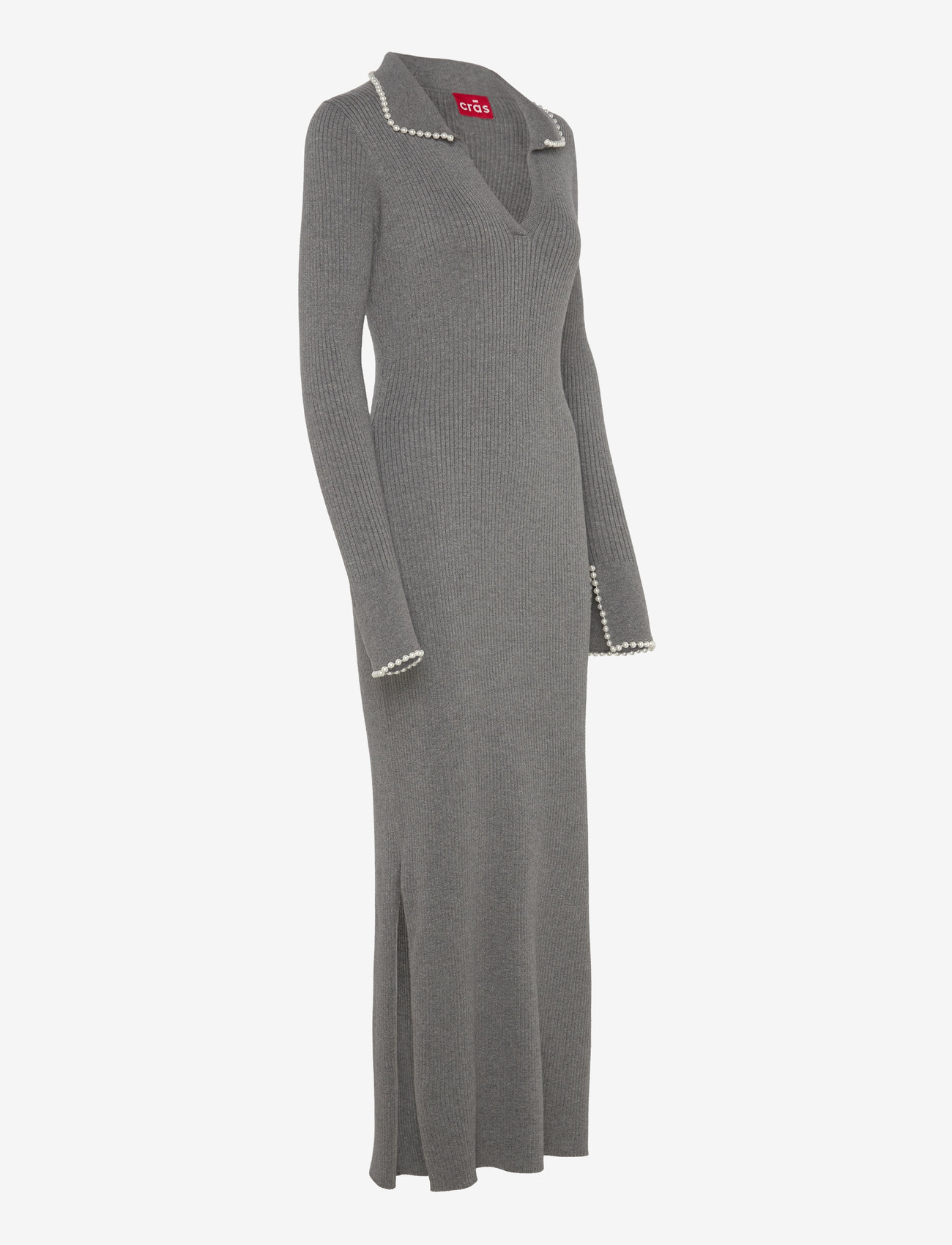 crās - Alyssacras Dress - sukienki dzianinowe - 9003 grey melange - 3