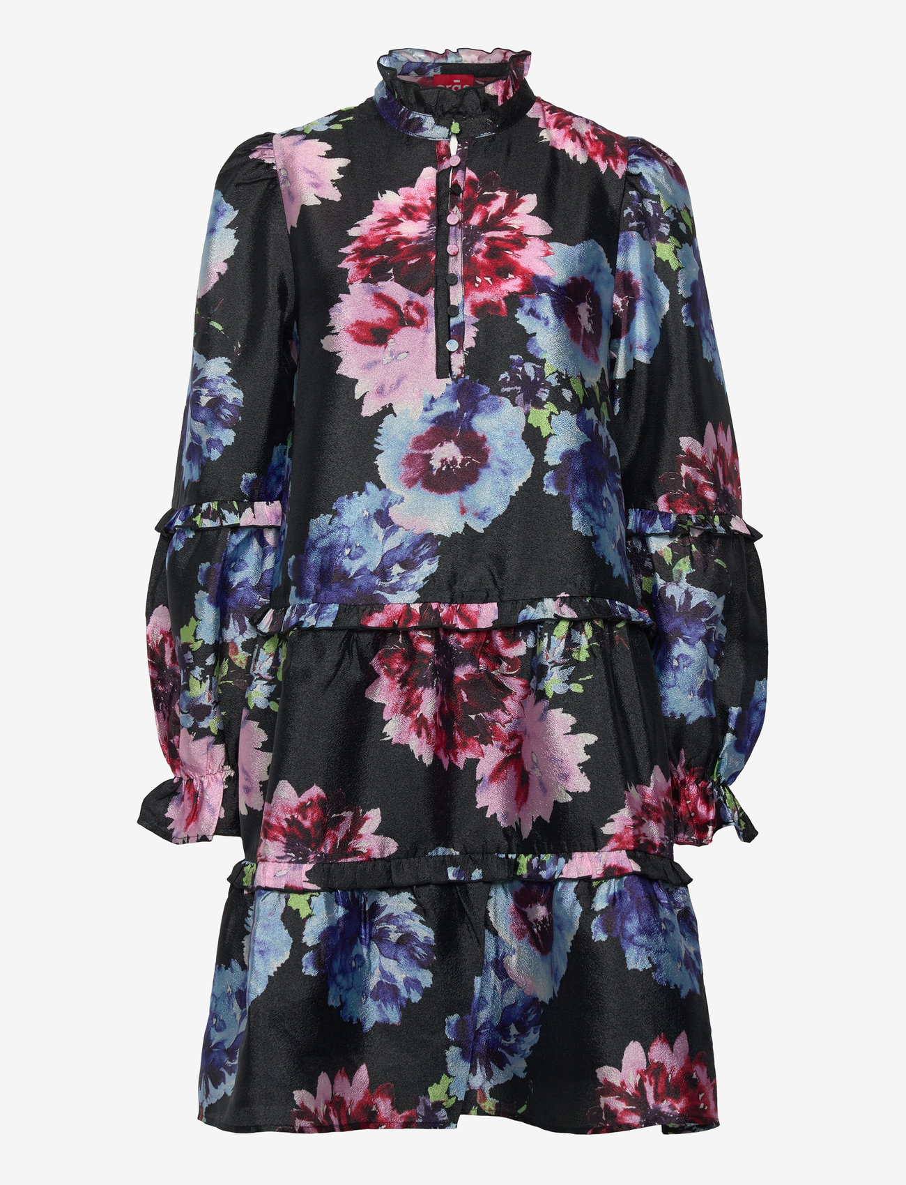 crās - Manjacras Dress - festkjoler - 8037 black blossom - 0