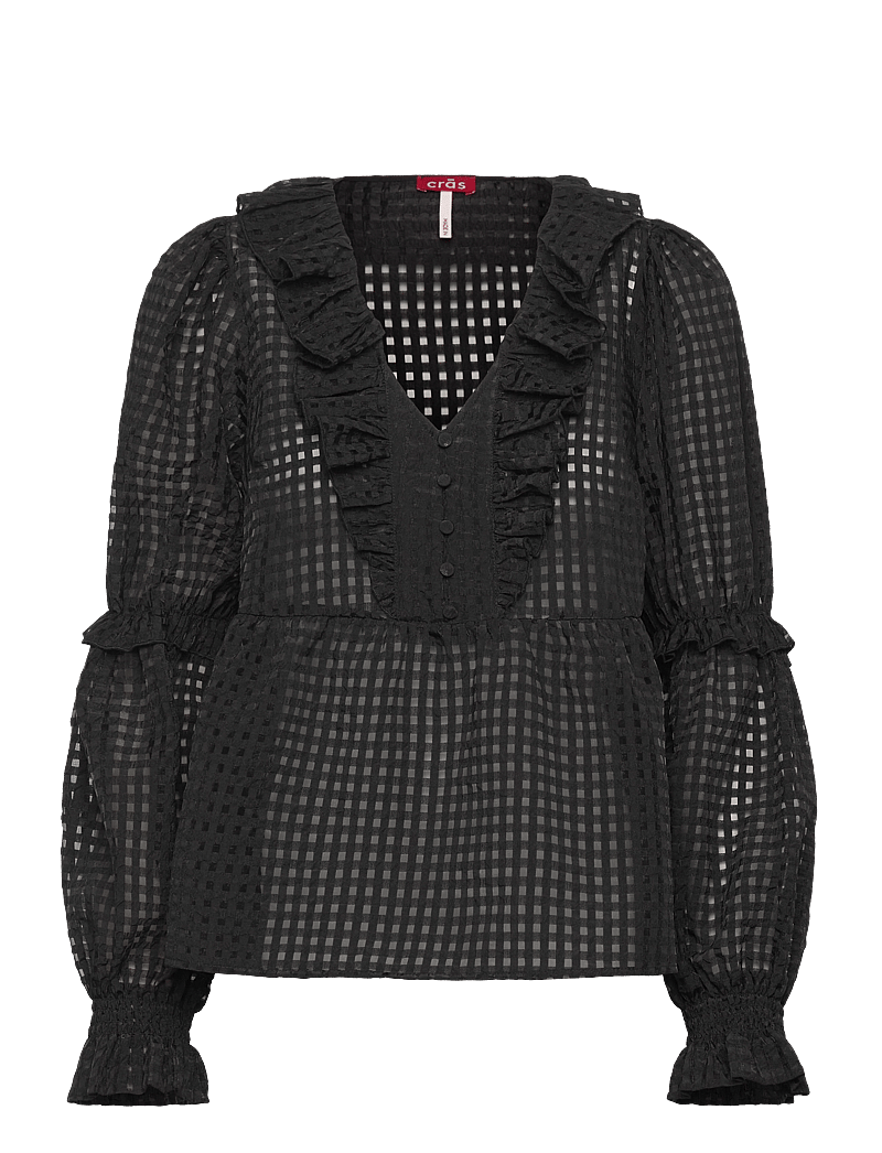 crās - Lyoncras Blouse - pitkähihaiset puserot - 9999 black - 0