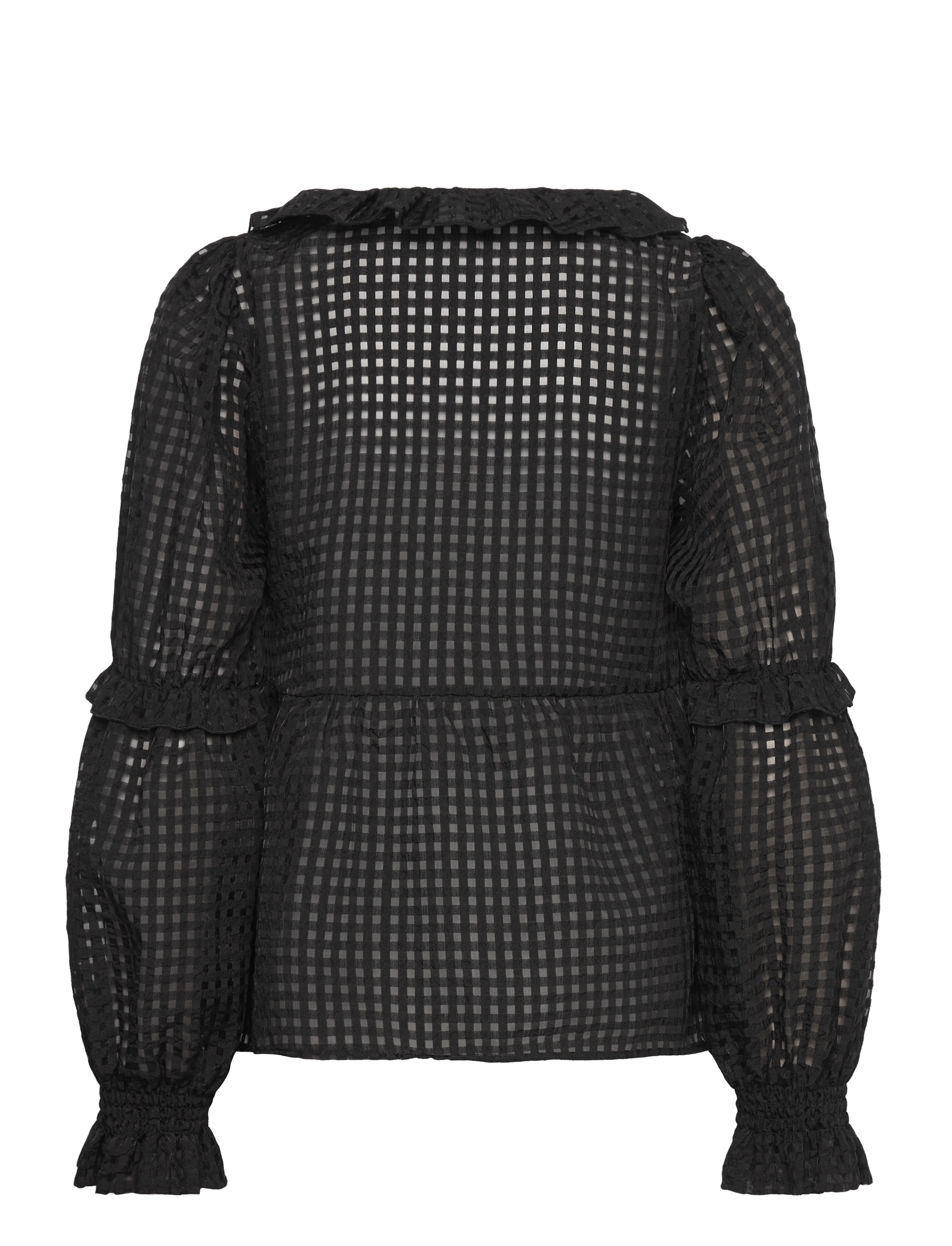 crās - Lyoncras Blouse - langermede bluser - 9999 black - 1
