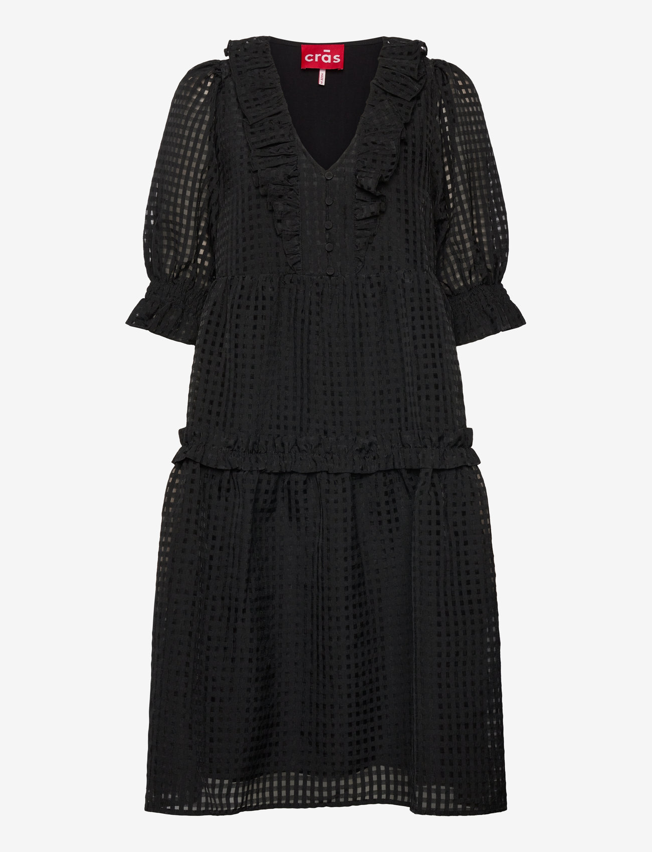 crās - Lyoncras Dress - midikleidid - 9999 black - 0