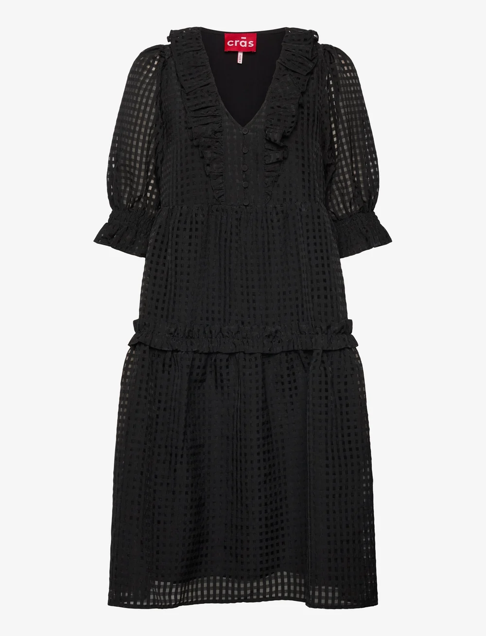 crās - Lyoncras Dress - midi dresses - 9999 black - 0