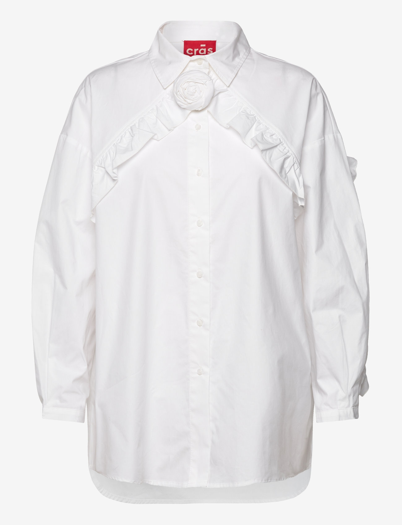 crās - Bloomingcras Shirt - marškiniai ilgomis rankovėmis - white - 0