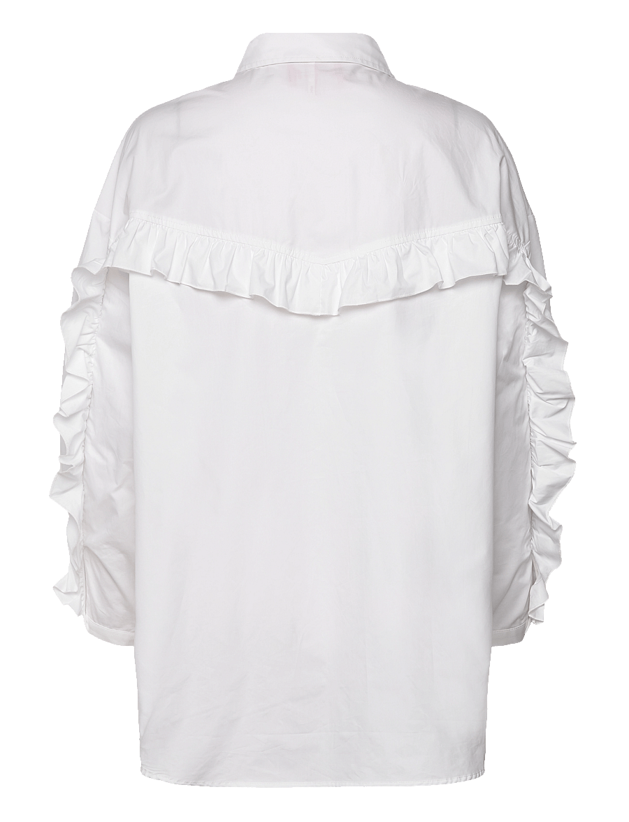 crās - Bloomingcras Shirt - langærmede skjorter - white - 1