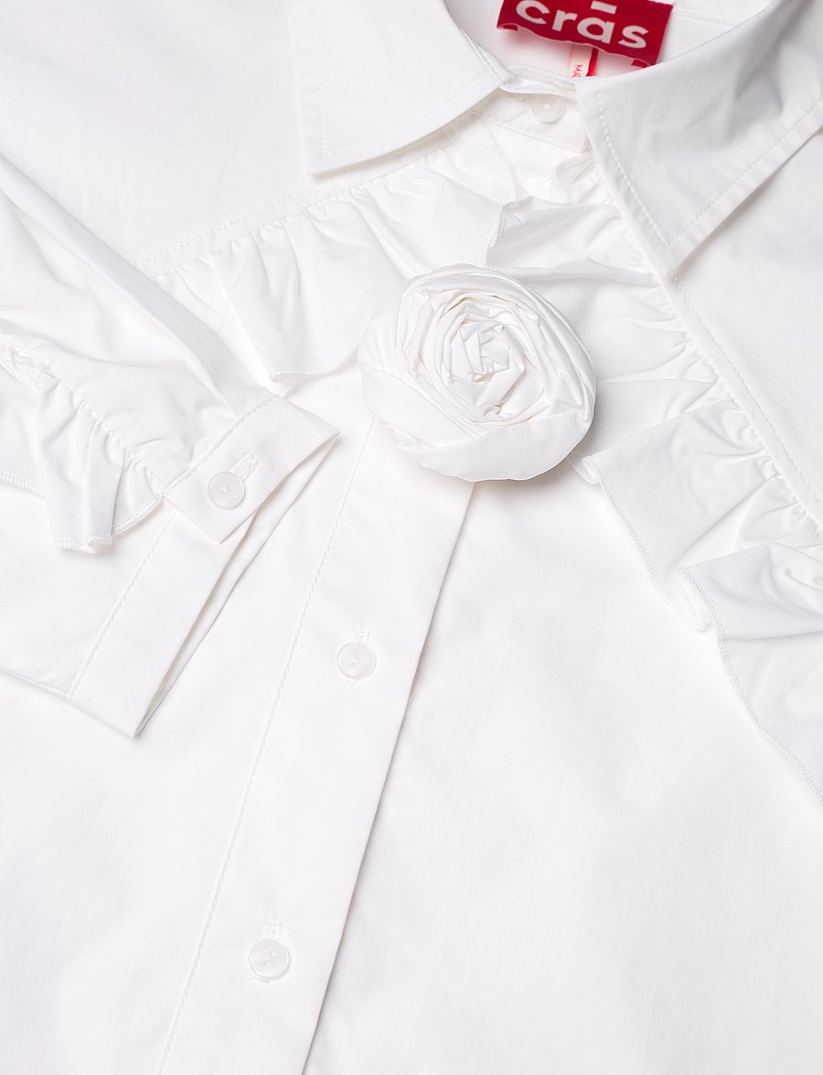 crās - Bloomingcras Shirt - langærmede skjorter - white - 2