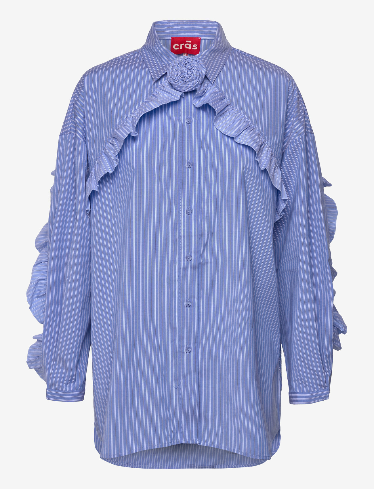 crās - Bloomingcras Shirt - långärmade skjortor - blue stripe - 0