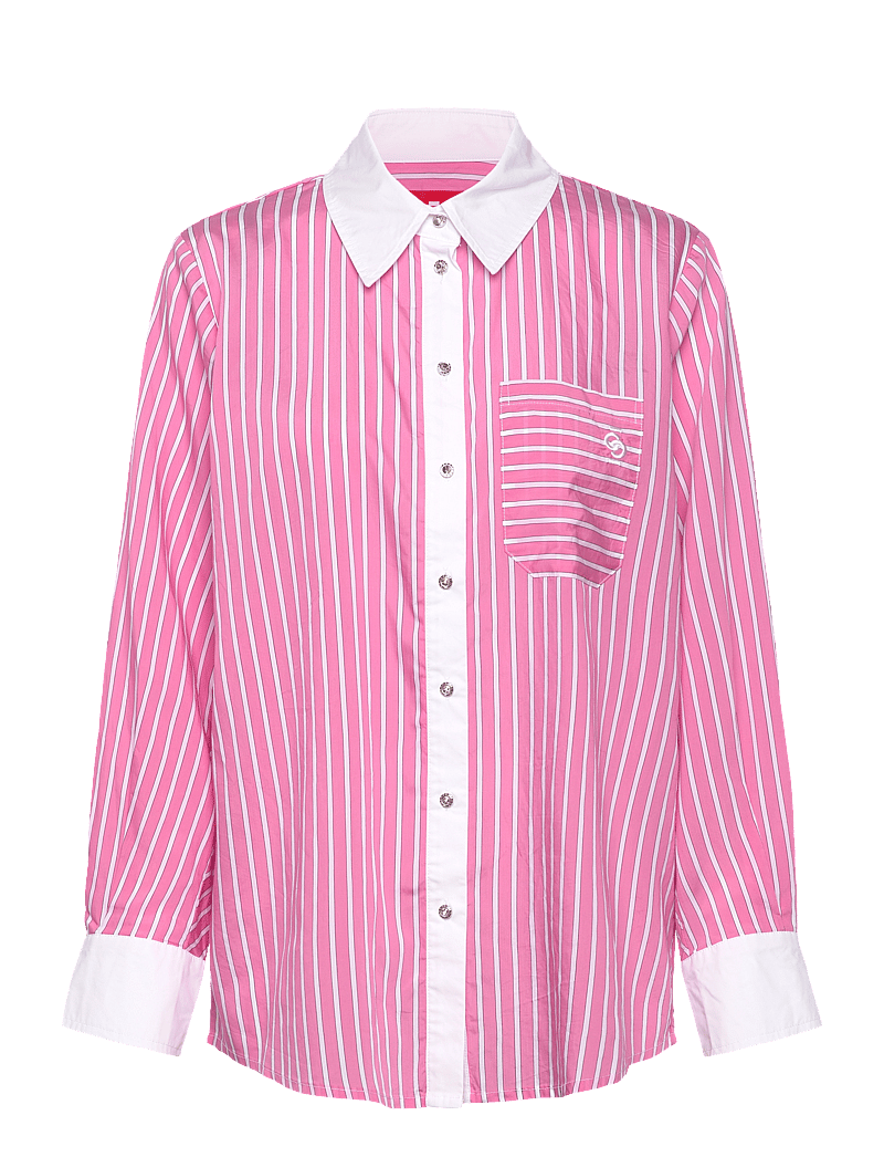 crās - Brendacras Shirt - langärmlige hemden - pink stripe - 0