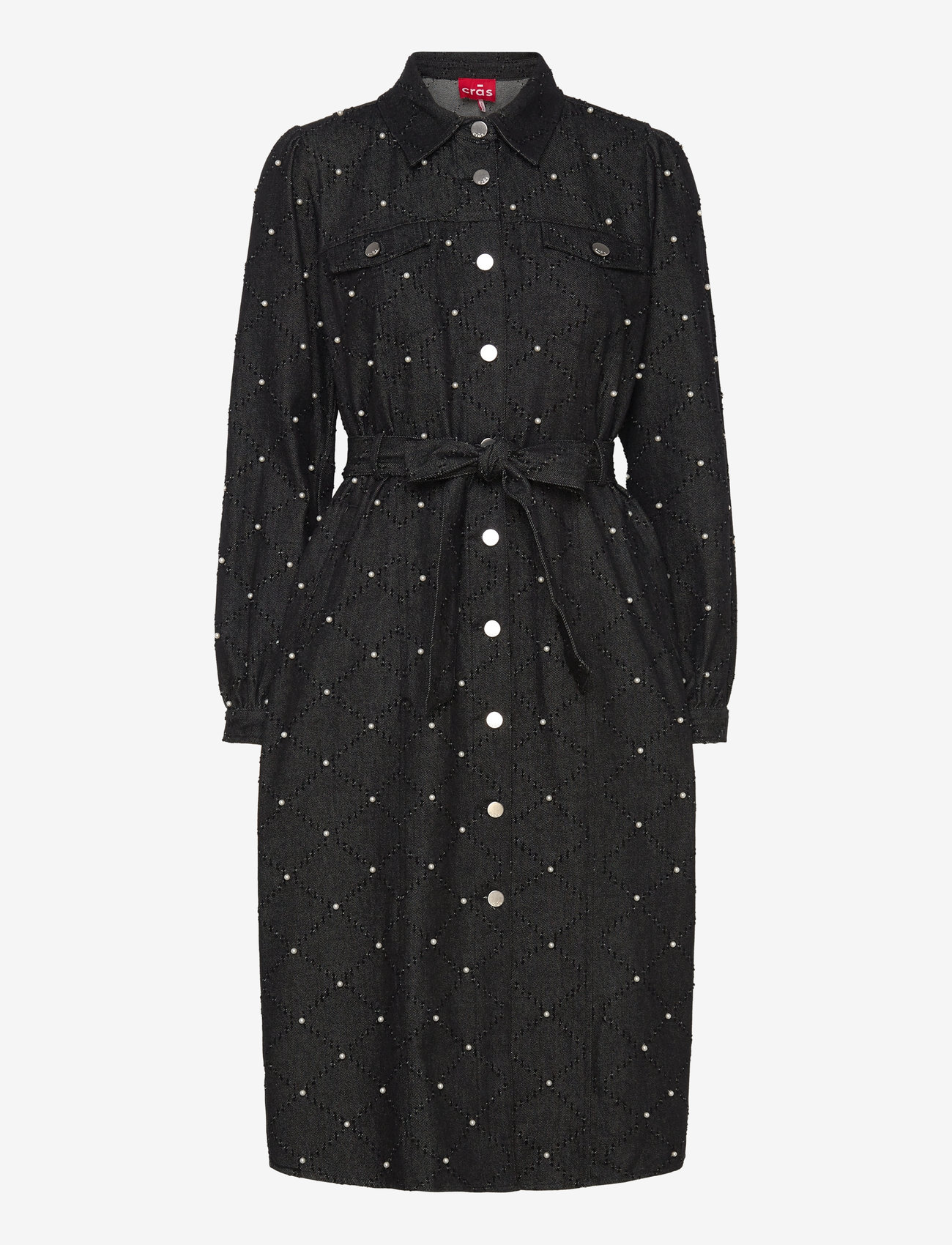 crās - Selenacras Dress - skjortekjoler - black - 0