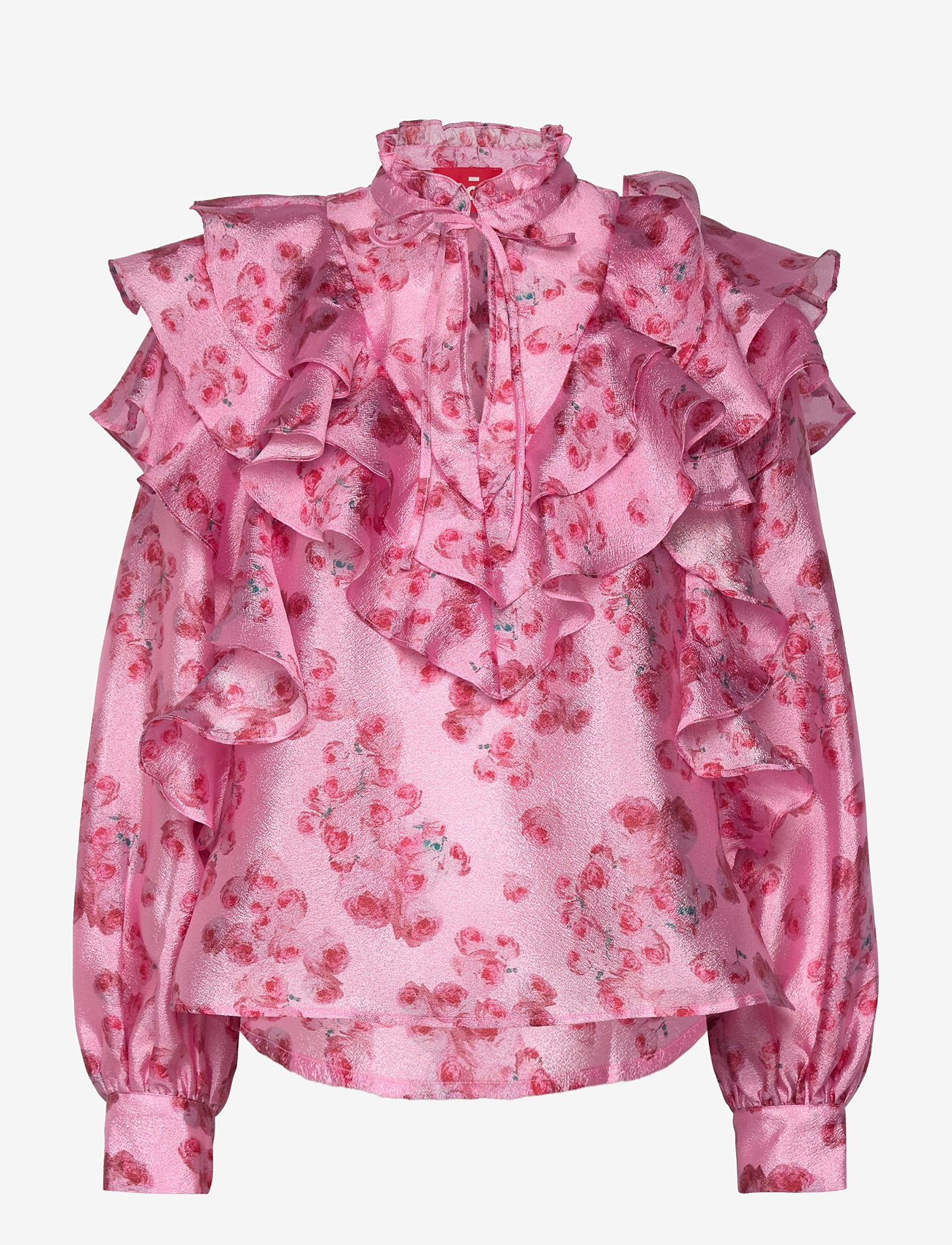 crās - Sylviacras Blouse - pink roses - 0