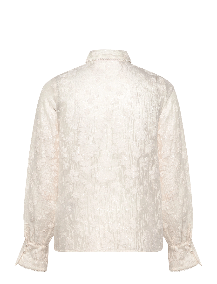 crās - Josettecras Shirt - pikkade varrukatega särgid - cream - 2