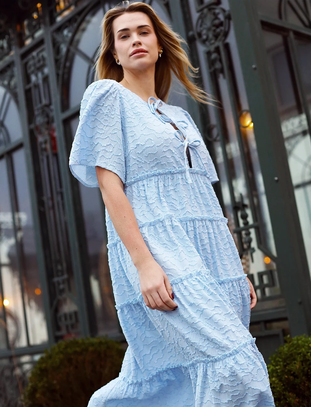 crās - Clarettecras Dress - midikleider - light blue - 4