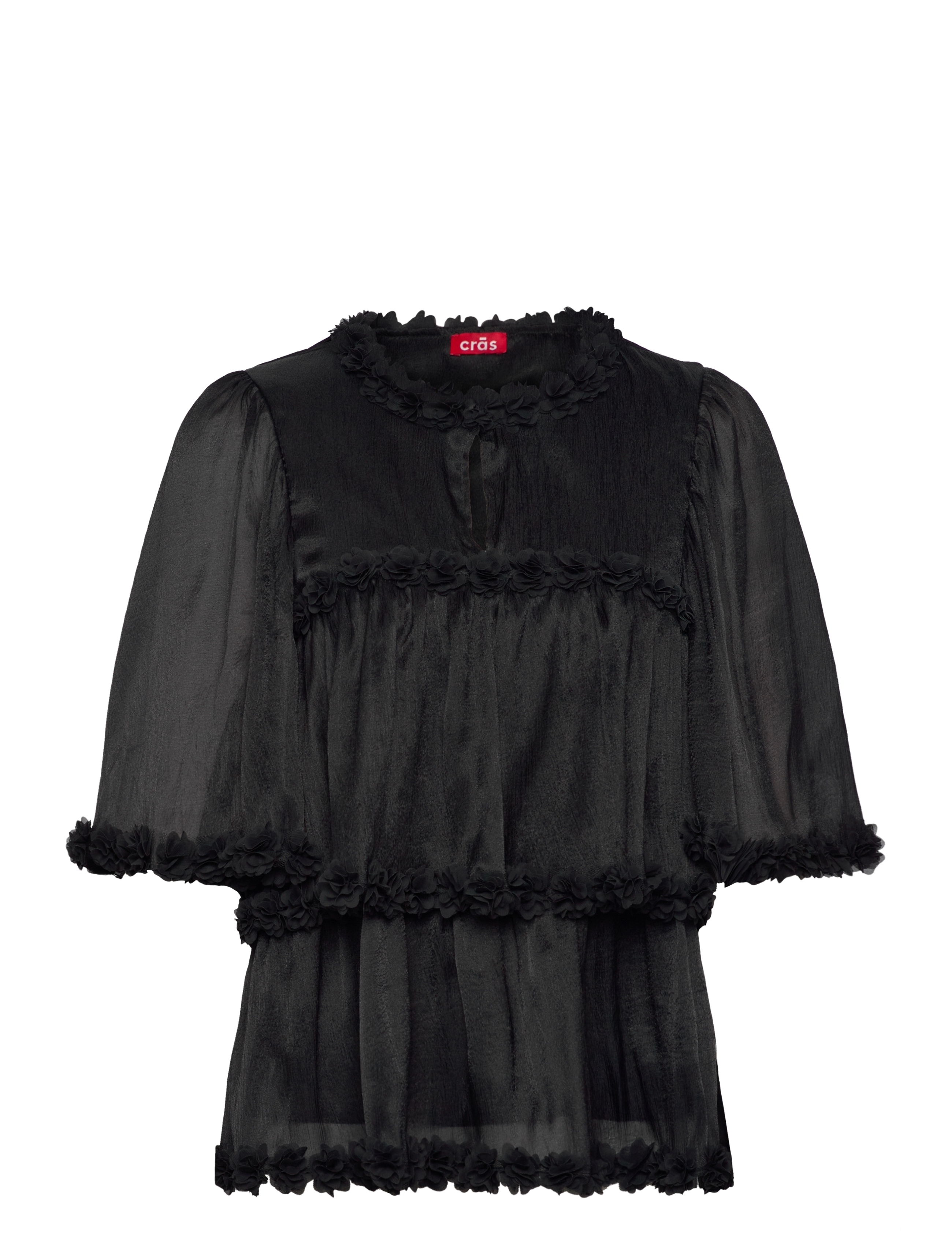 CRĀS Flowcras Bluse Schwarz - 38 - Damen