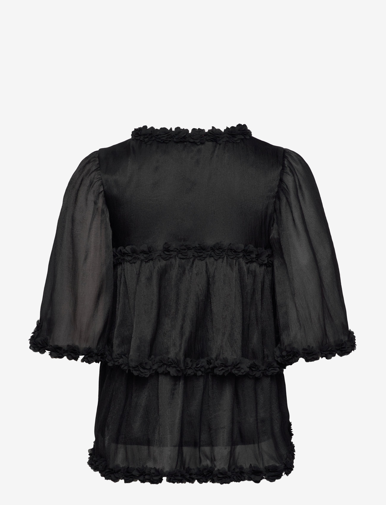crās - Flowcras Blouse - kurzämlige blusen - black - 1