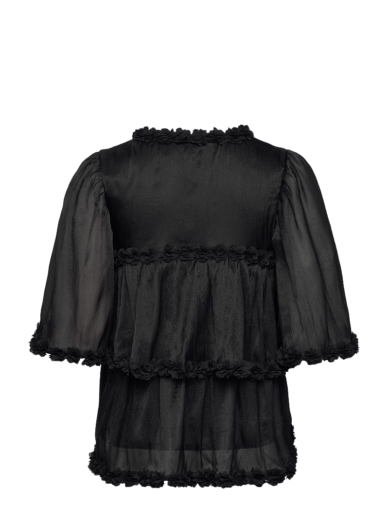 crās - Flowcras Blouse - kortärmade blusar - black - 2